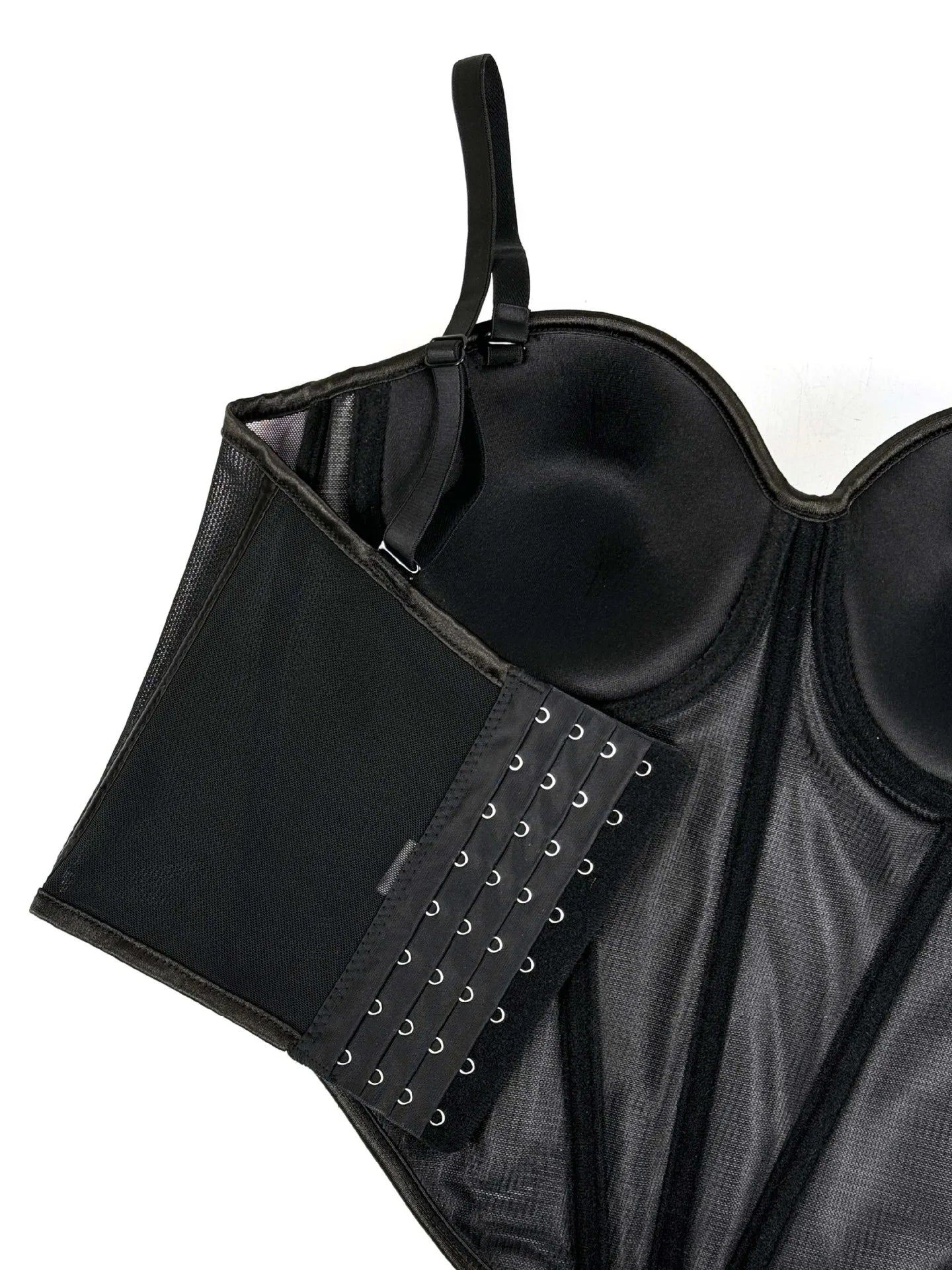 Diamond Embroidered Bustier Corset Crop Top Asymmetric Stage Bralette