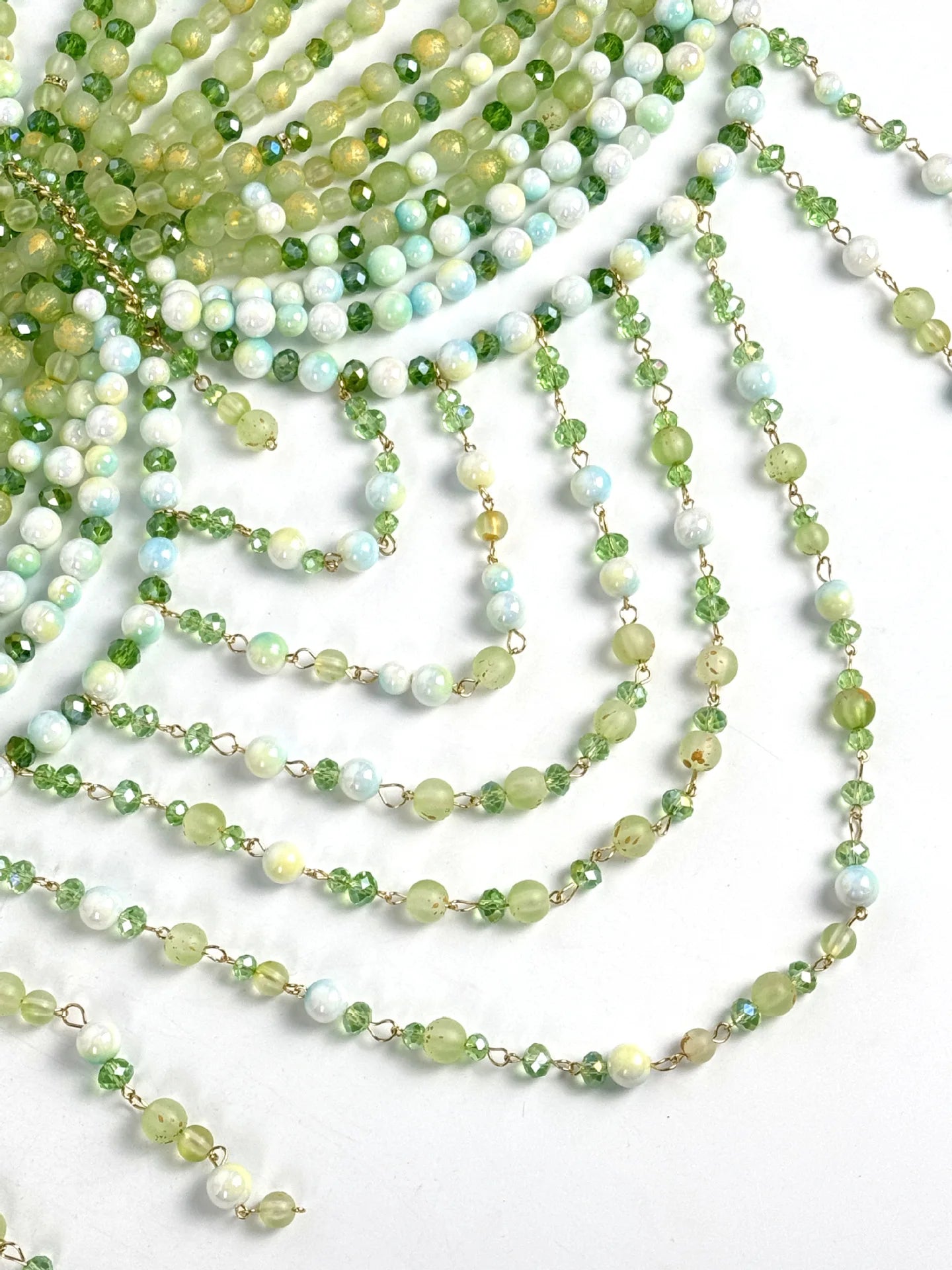 The Stardust Emerald Goddess – Handmade Green Rhinestone & Beaded Tassel Body Chain Halter Top