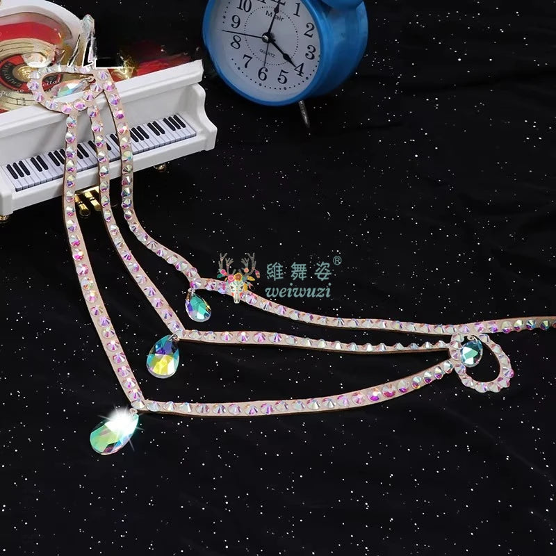 Layered Rhinestone Belly Dance Waist Belt