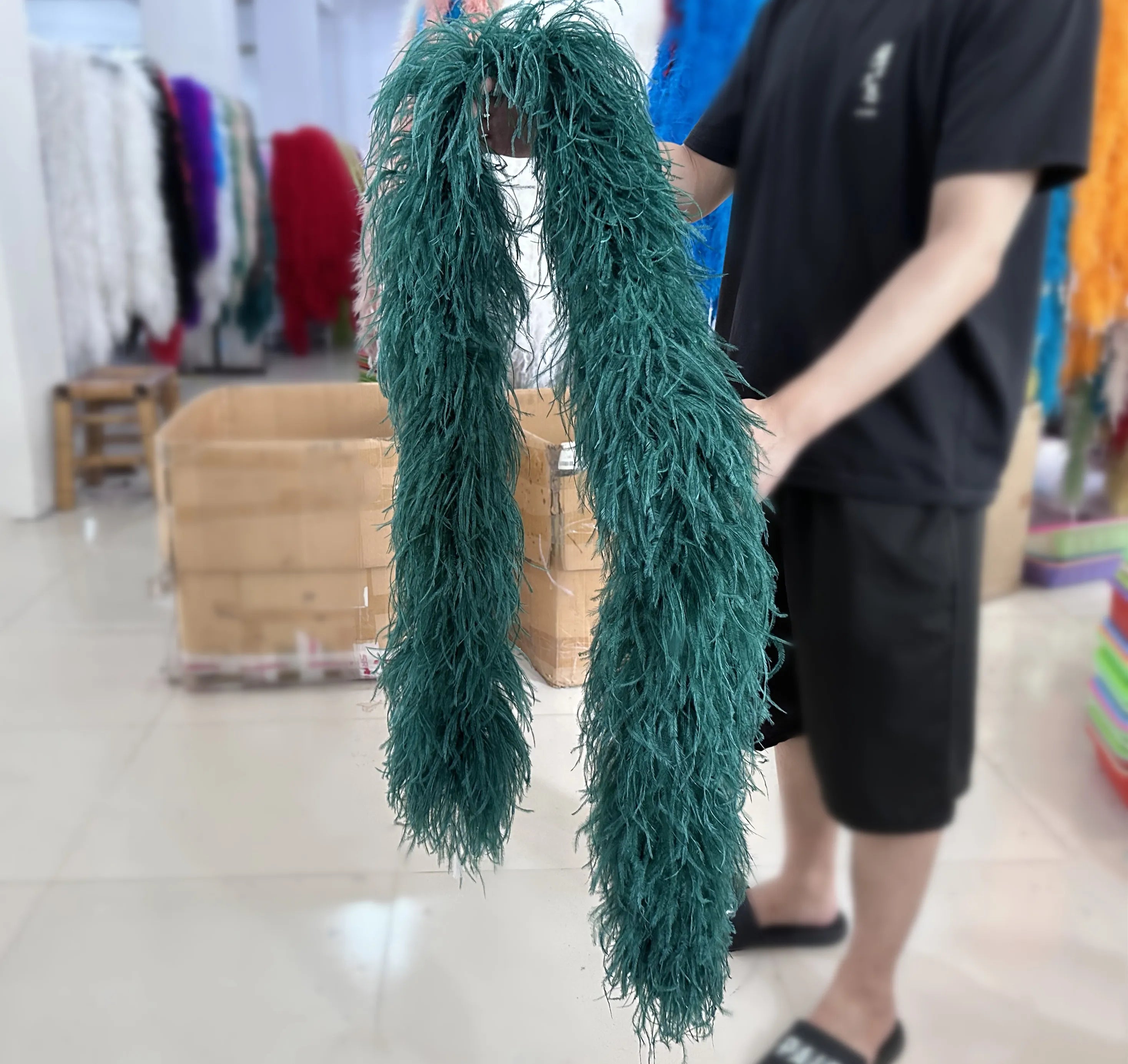 Multi-Ply Ostrich Feather Scarf Boa (2 Meters)