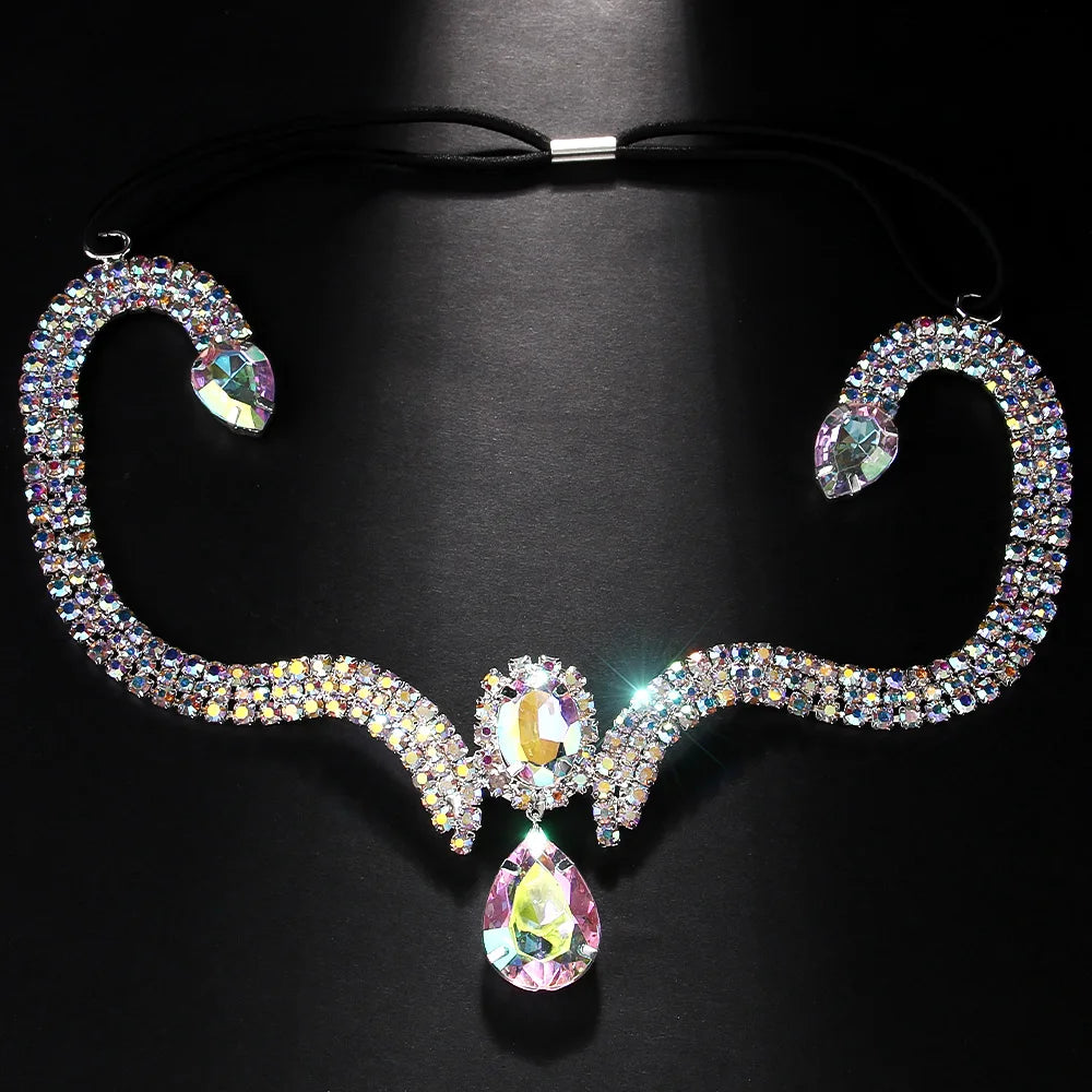 Teardrop Rhinestone Forehead Head Chain