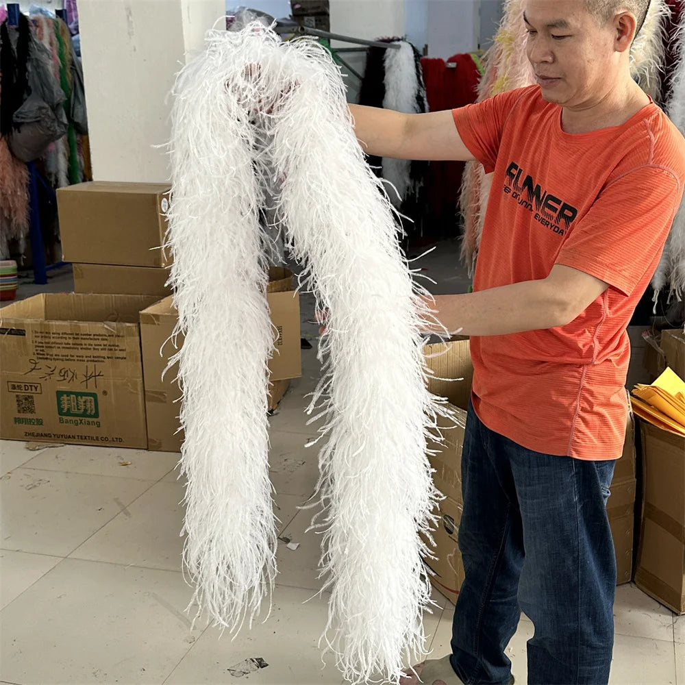 High-Density Ostrich Feather Performance Boa