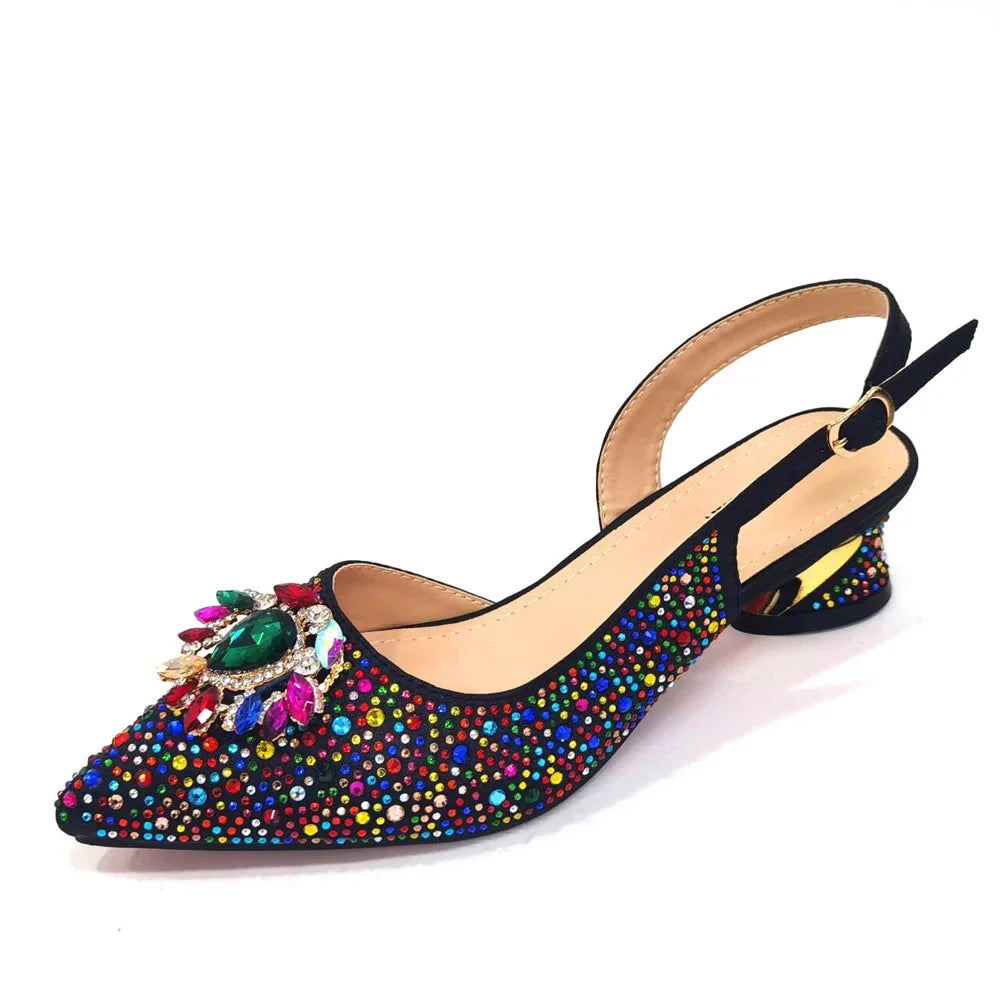 Elegant Champagne Shoes and Bag Set