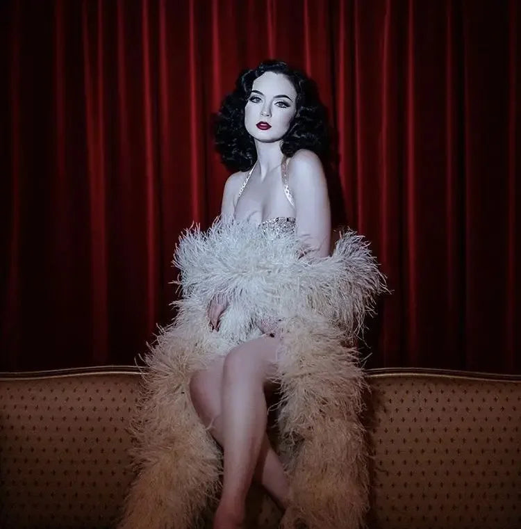 High-Density Ostrich Feather Performance Boa