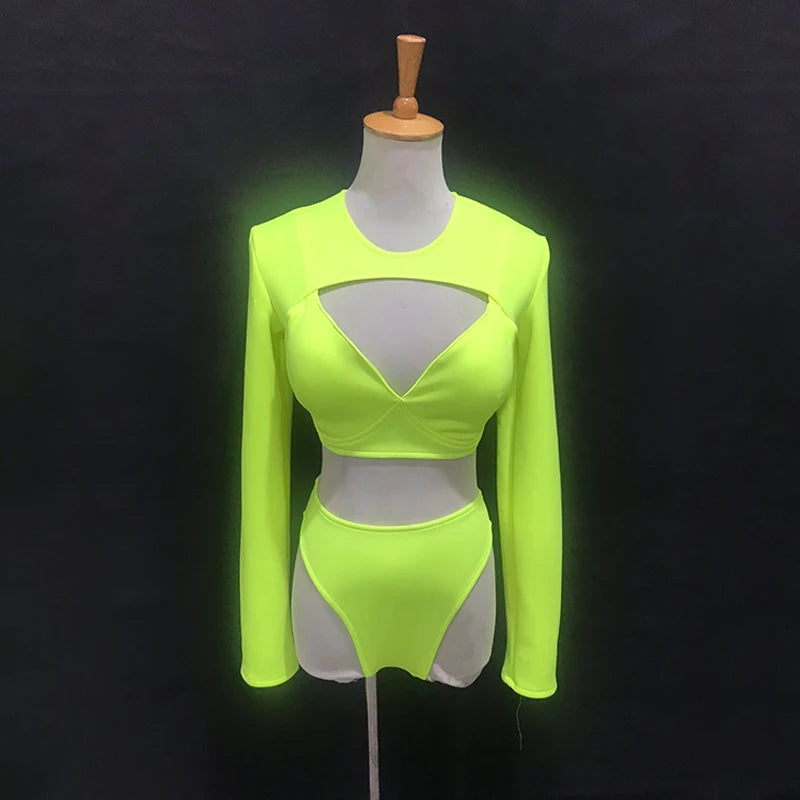 The Stardust Electra Performance Set – Long-Sleeve Pole & Gogo Bikini