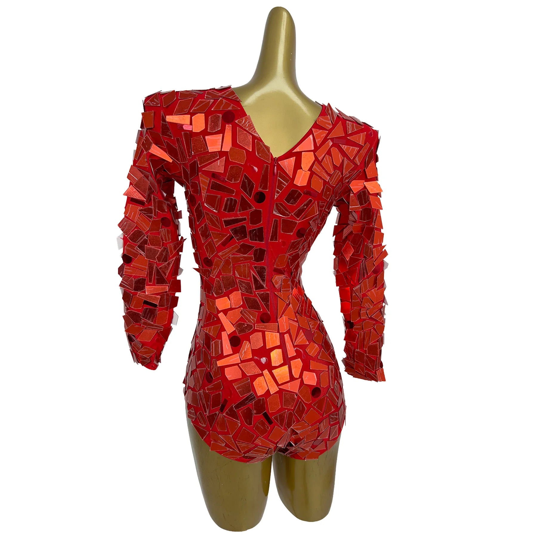 Sparkling Sequin Hollow-Out Bodysuit & Gogo Dance Performance Romper