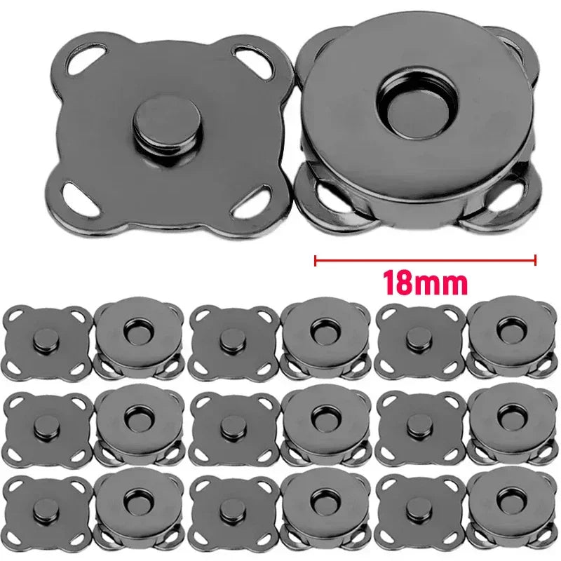 Magnetic Snap Fastener Clasps & Buttons for Bags, Purses & DIY Crafts