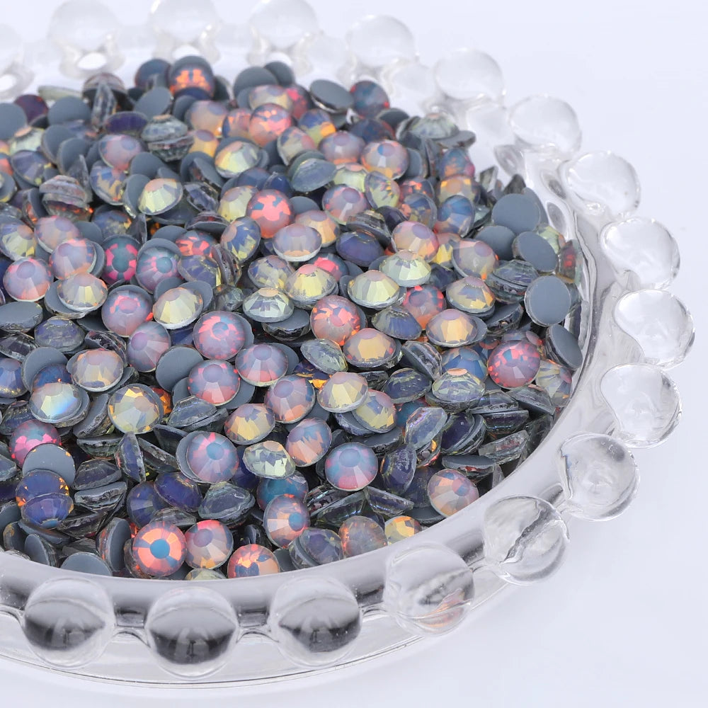 SS6-SS30 Mocha Opal Coral Reef Flatback Glass Non-Hotfix Rhinestones
