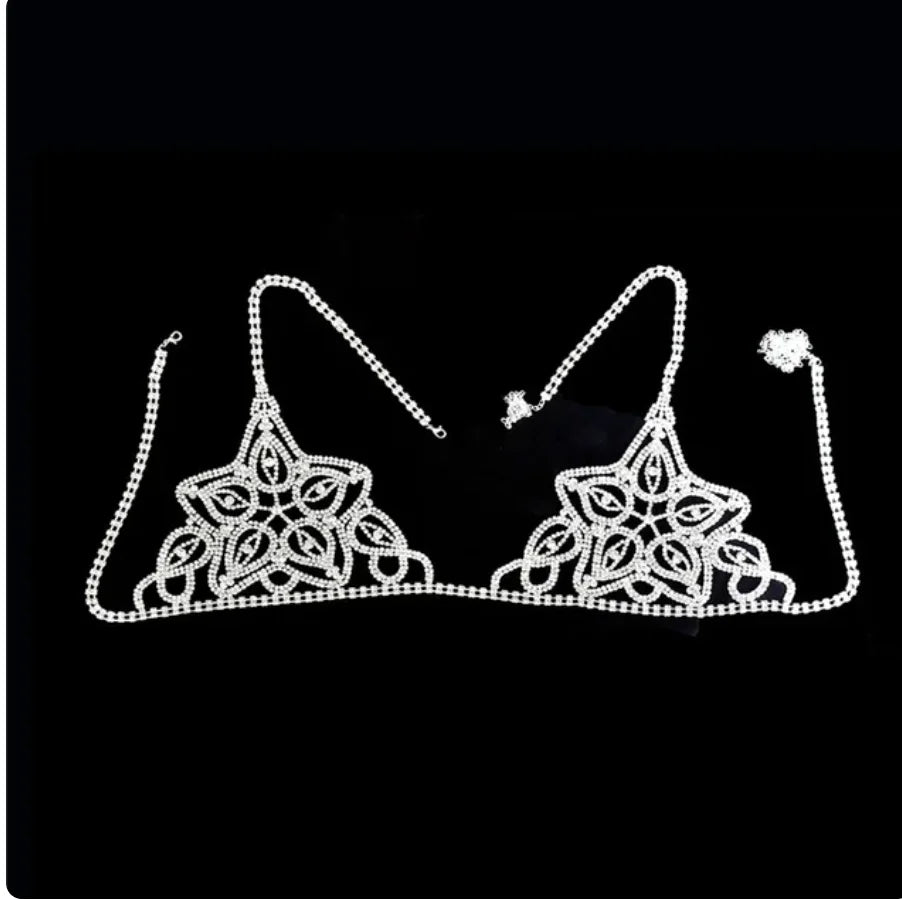 Rhinestone Bra & Thong Body Jewelry