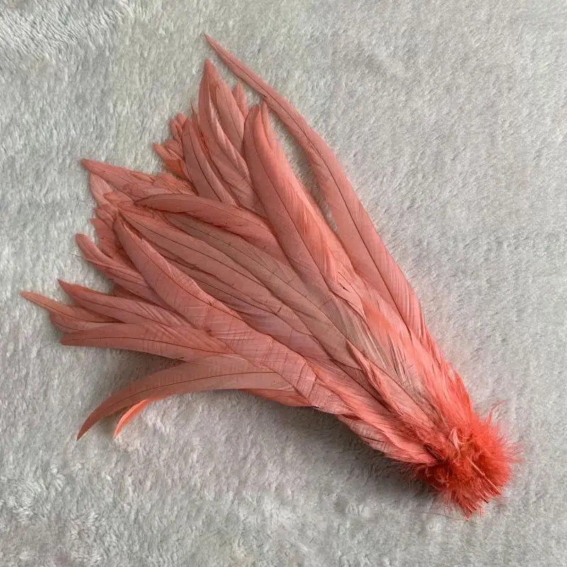 Premium Two-Tone Rooster Tail Feather Plumes (100PCS)