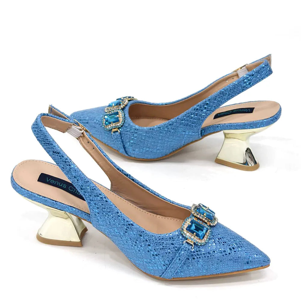 Platform Shoes and Matching Bag Set