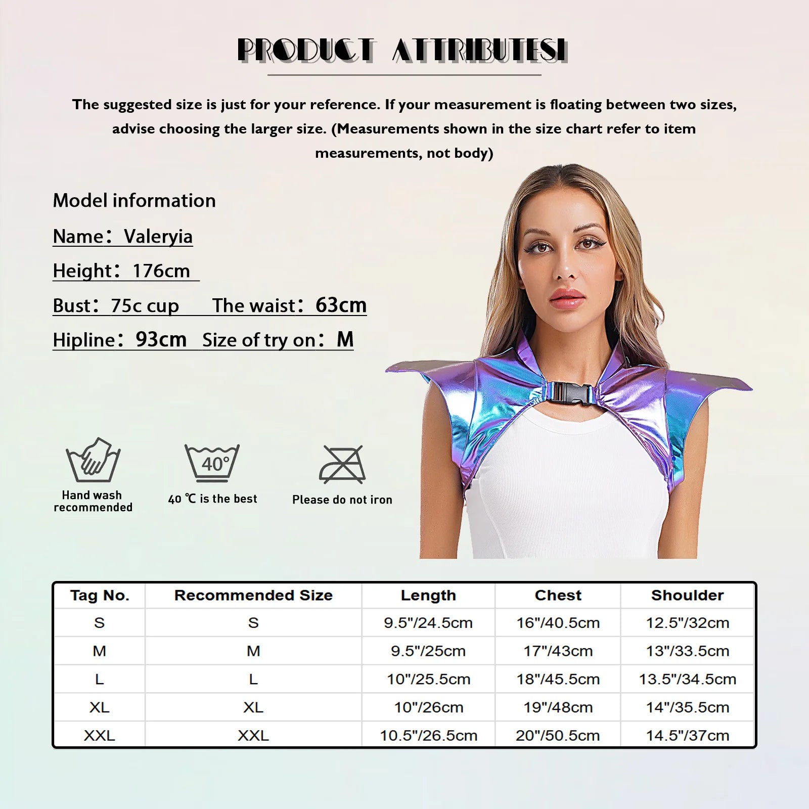 Metallic Gothic Armor Shoulder Shrug Steampunk Pauldron Collar Stage Costume