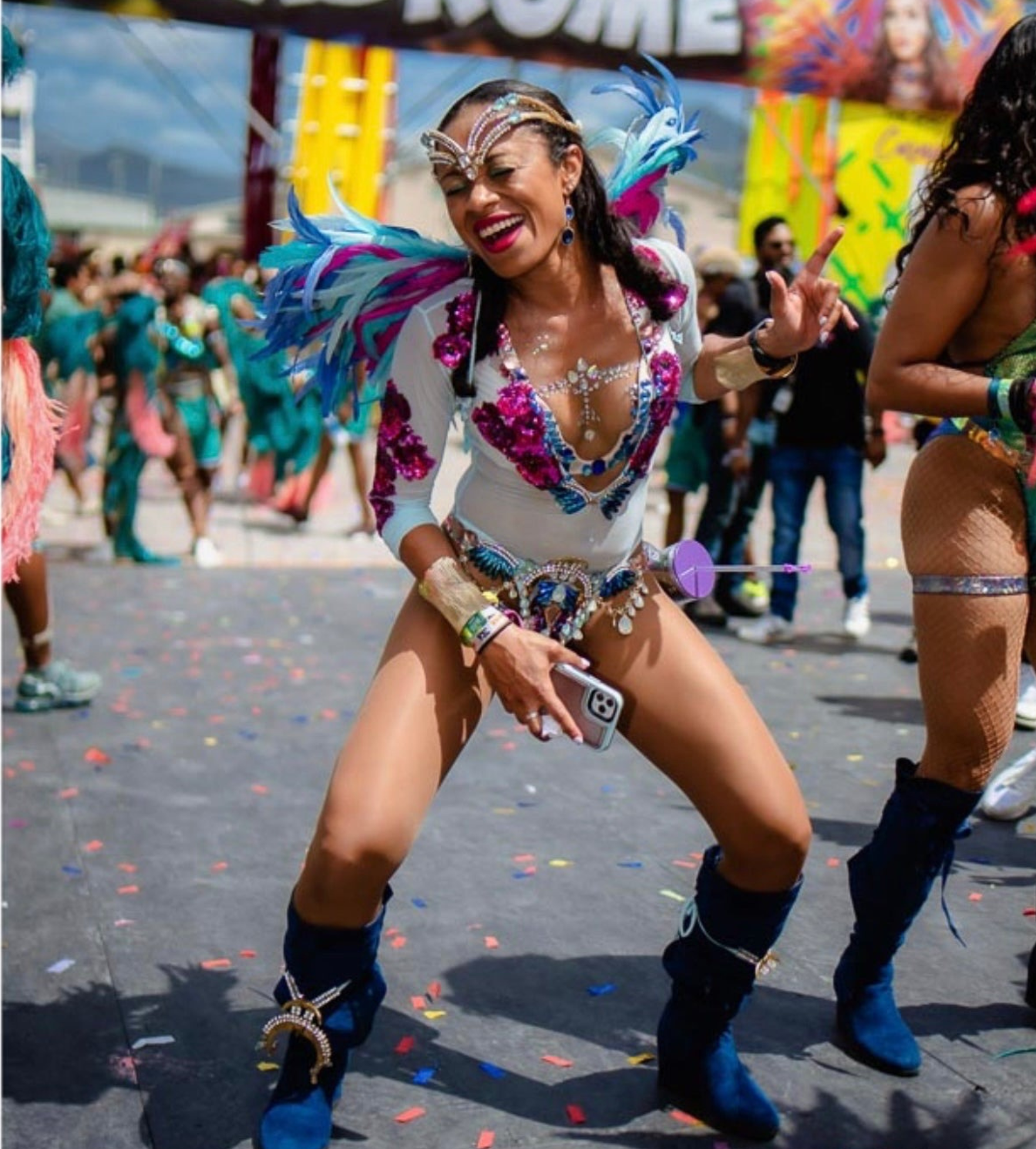 Sasha Fierce - Thigh High Wedge Carnival/Festival Boots