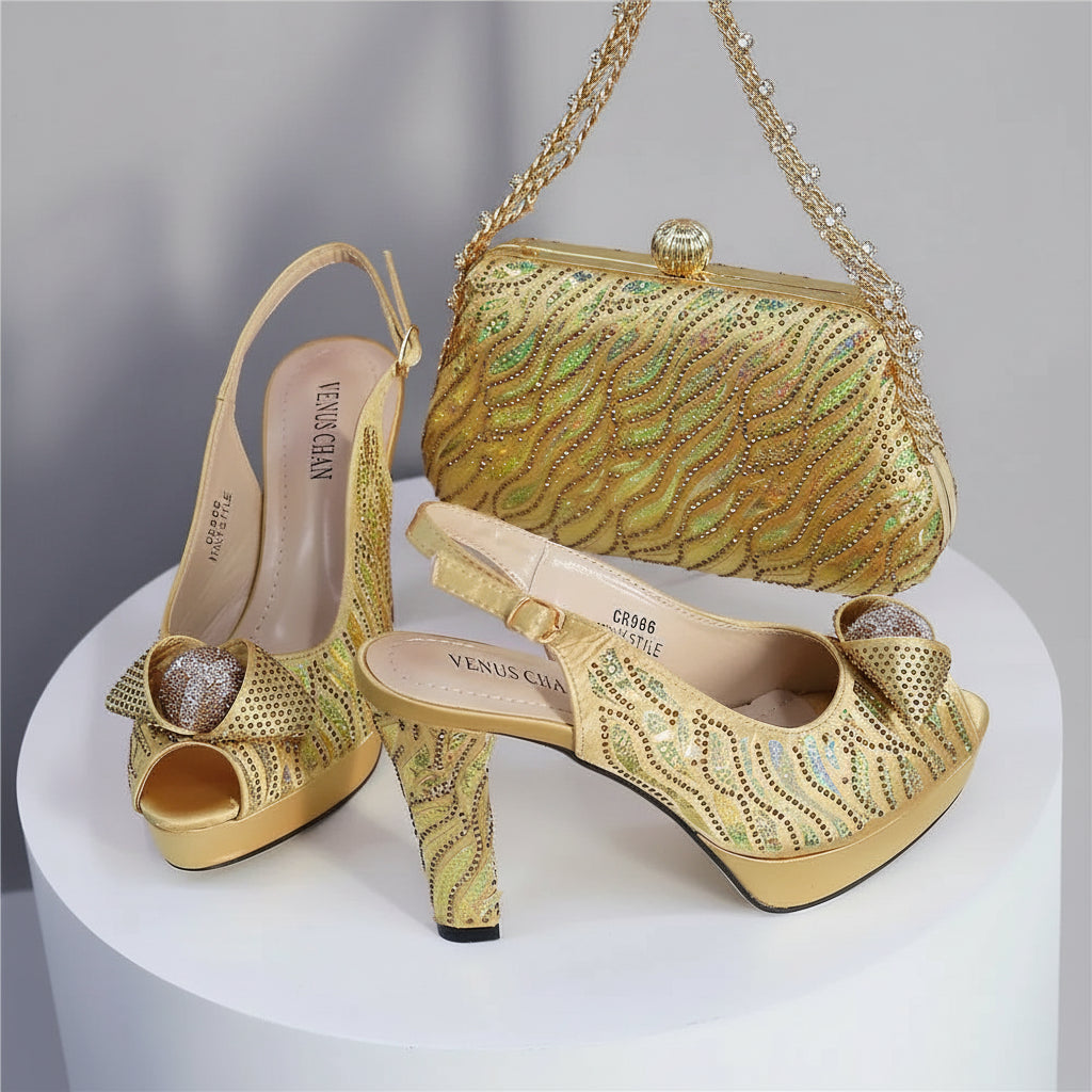 Zebra Stripe Shoes & Matching Bag Set