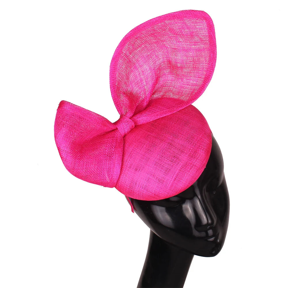 25cm 4-Layer Sinamay Bow Fascinator Headband Kentucky Derby Tea Party Pillbox Hat
