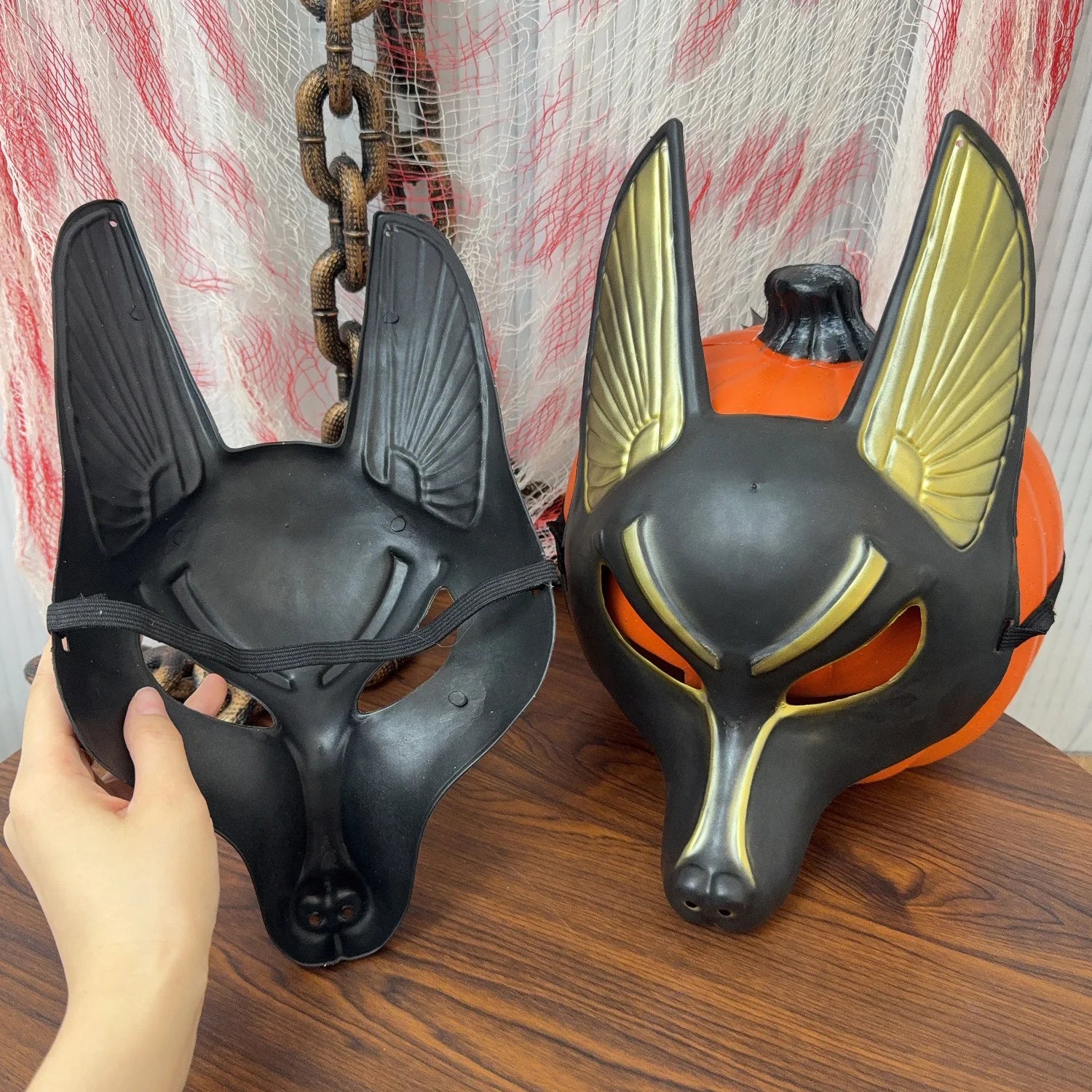 Ancient Anubis Jackal God Costume Mask for Halloween & Masquerade