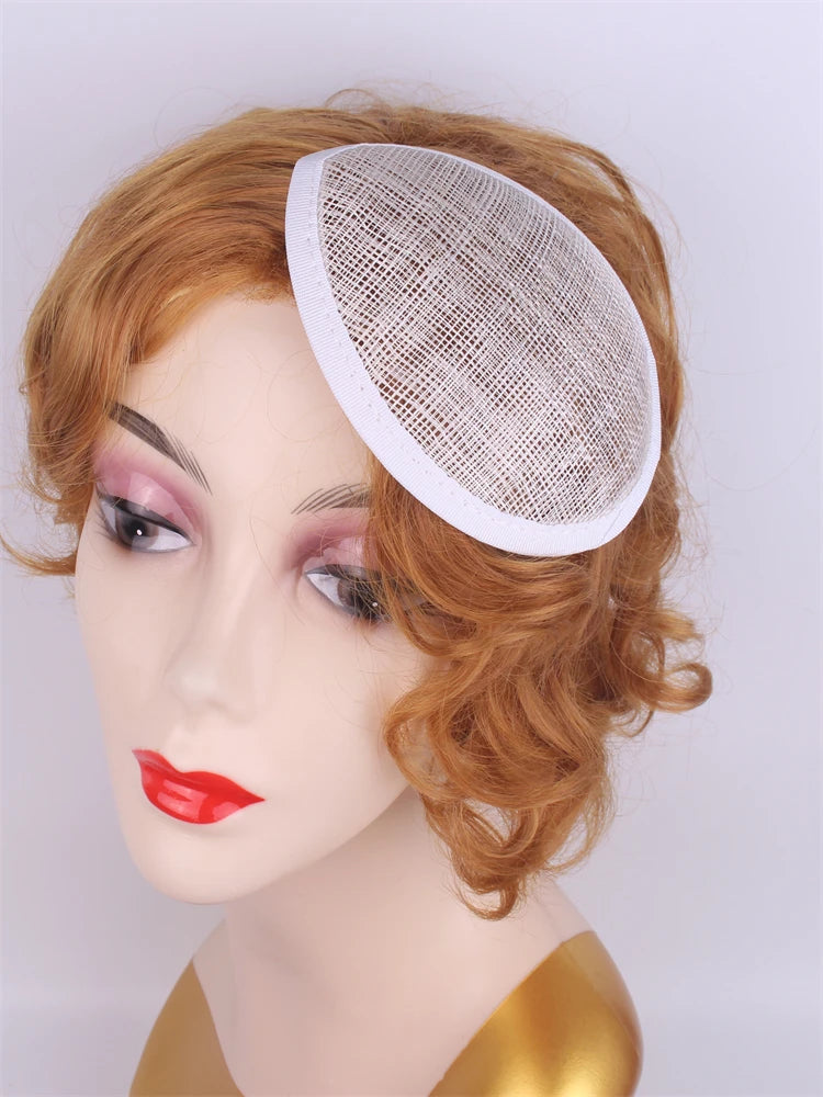 13cm Round & Teardrop Sinamay Fascinator Base DIY Millinery Headpiece Mold