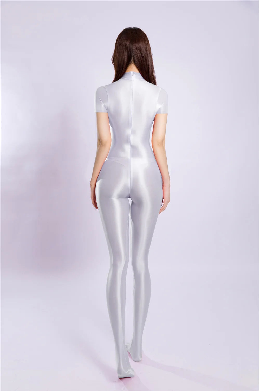 Breathable High-Stretch Zipper Crotch Yoga Bodysuit Shaping Leotard Unitard
