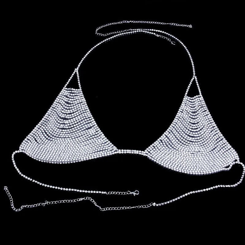 Crystal Bra & Waist Chain Costume Jewelry