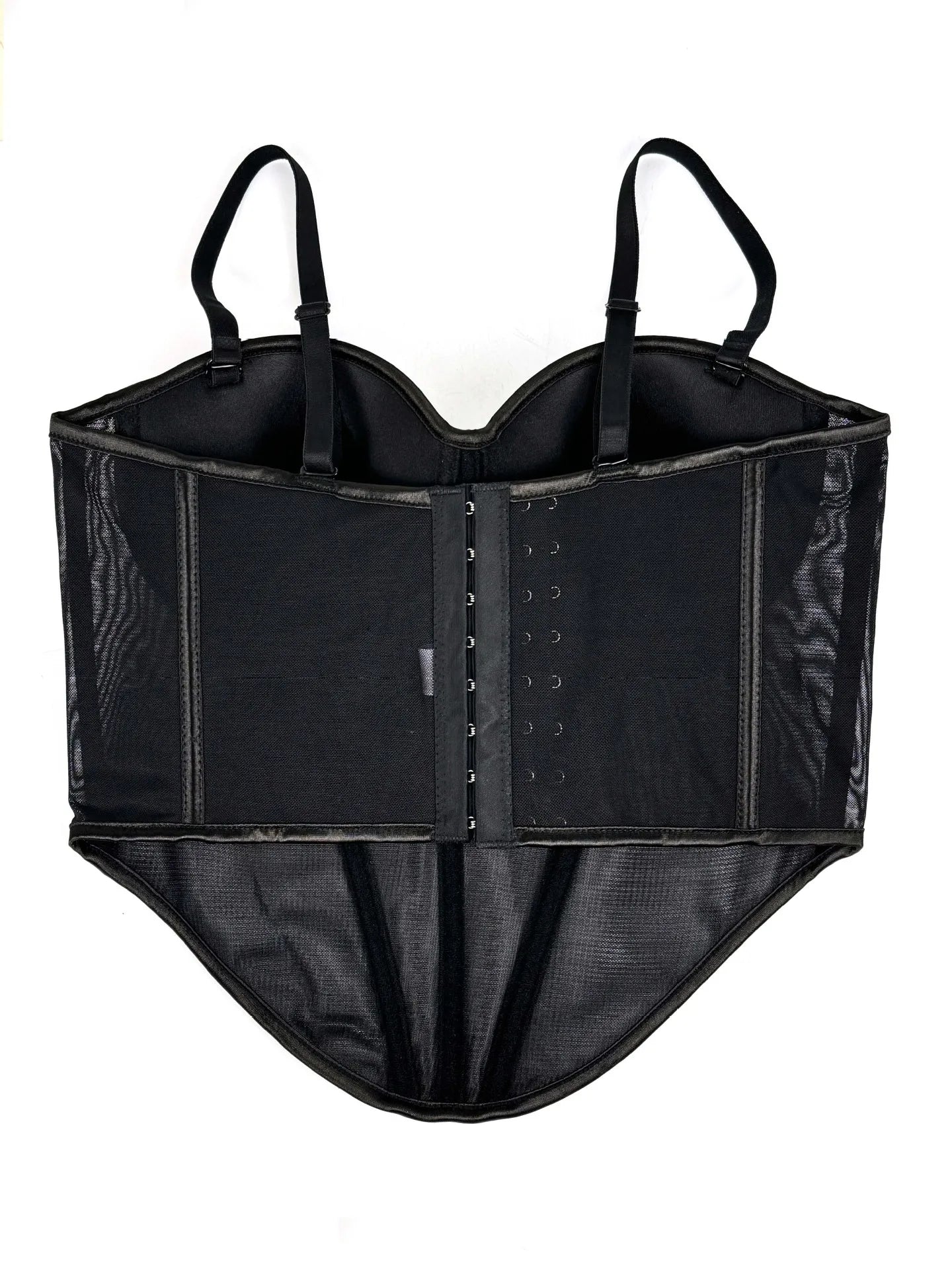 Diamond Embroidered Bustier Corset Crop Top Asymmetric Stage Bralette