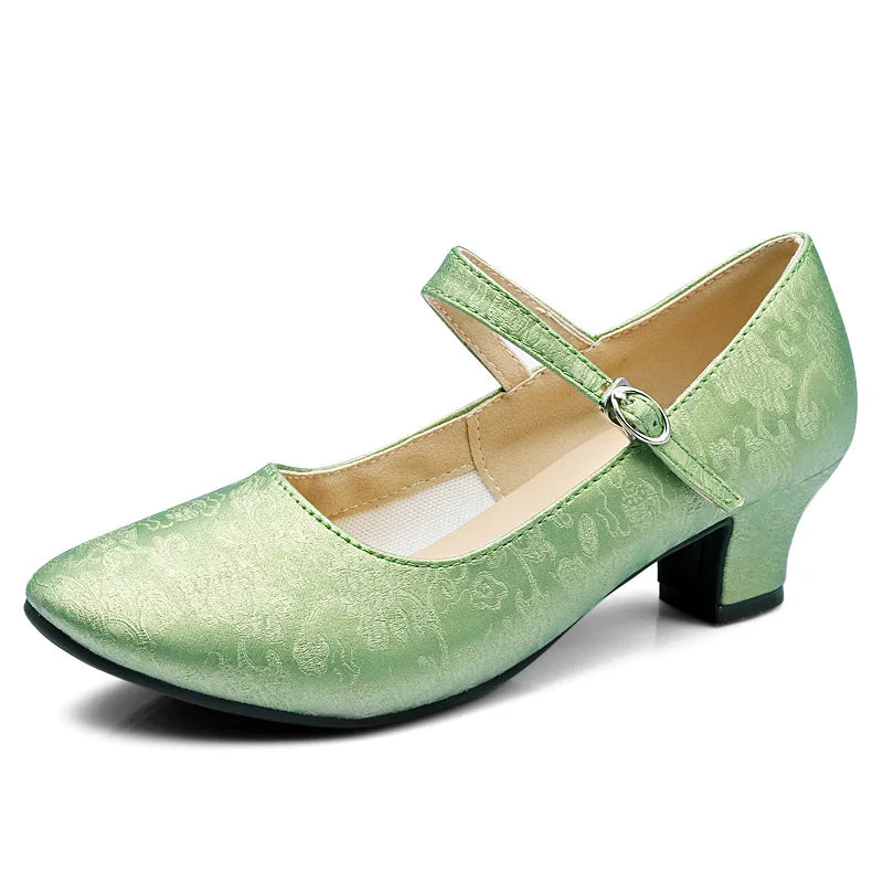 The Stardust Blossom Chinoiserie Dance Pump – Vintage Latin & Cabaret Heel