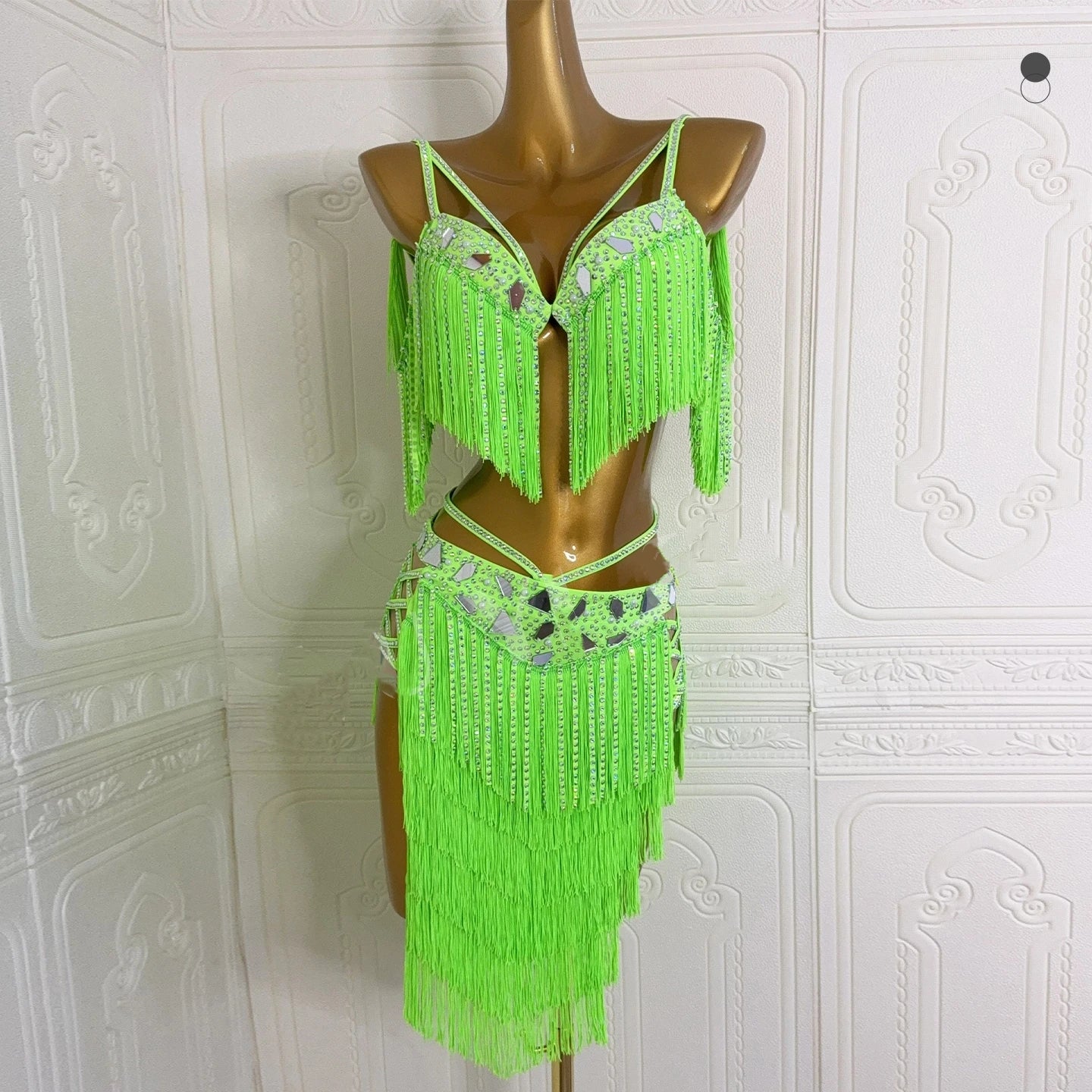 Luxury Tassel Top & Skirt Belly Dance Performance Set