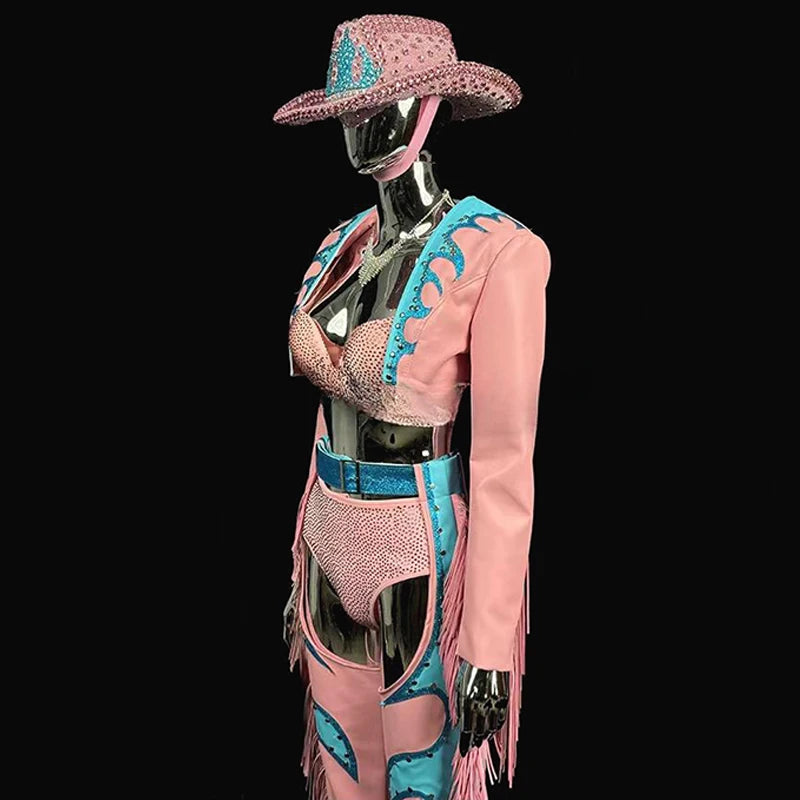 The Stardust Rhinestone Rodeo – Pink Western Performance Suit
