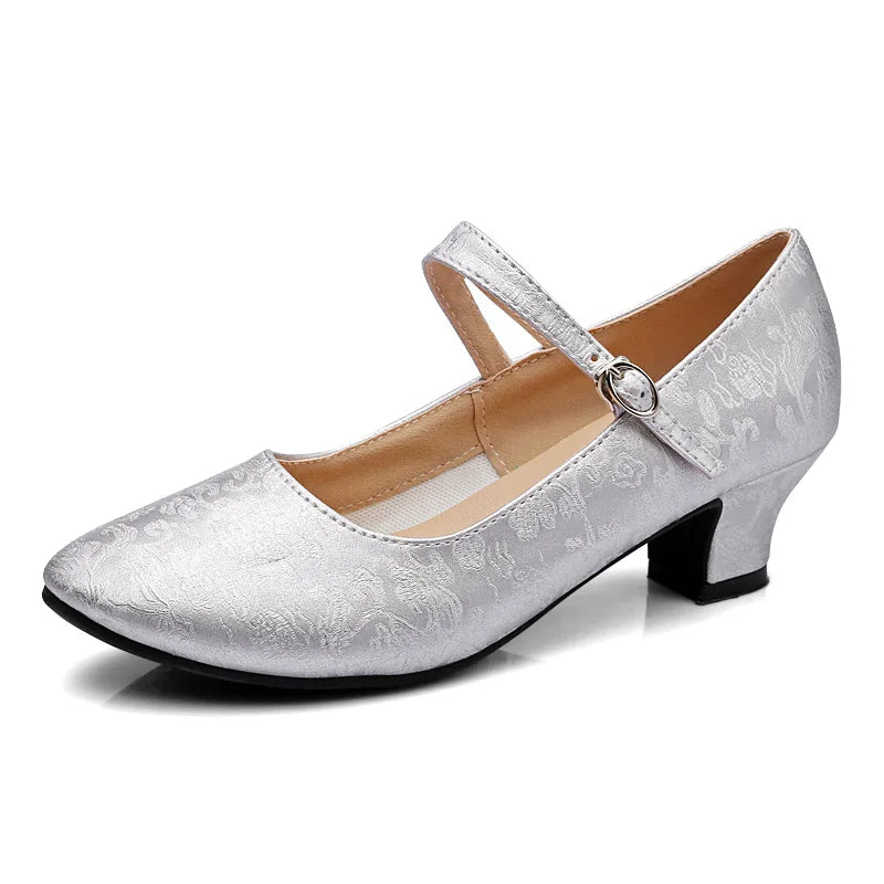 The Stardust Blossom Chinoiserie Dance Pump – Vintage Latin & Cabaret Heel