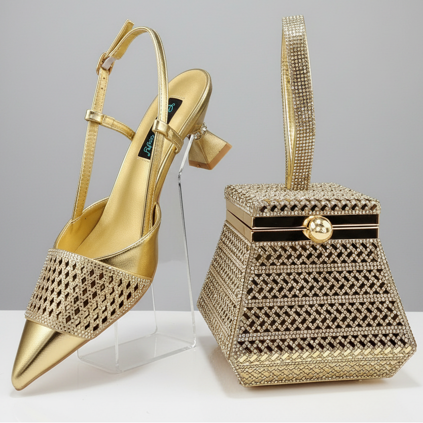 Showgirl Glitter Shoes and Bag Set