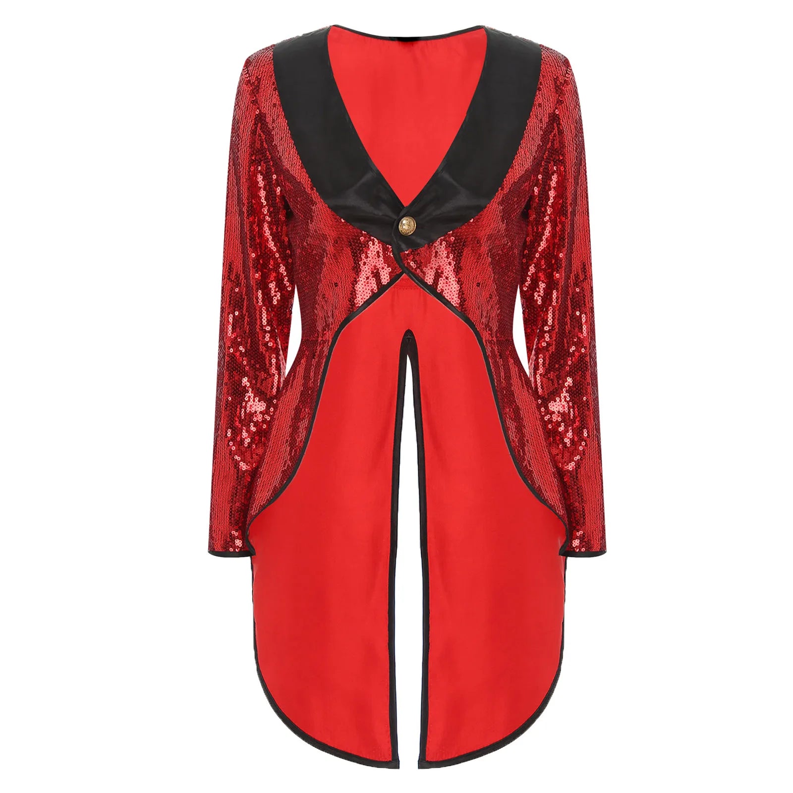 Velvet Circus Ringmaster Tailcoat Marching Band Halloween Showman Outerwear