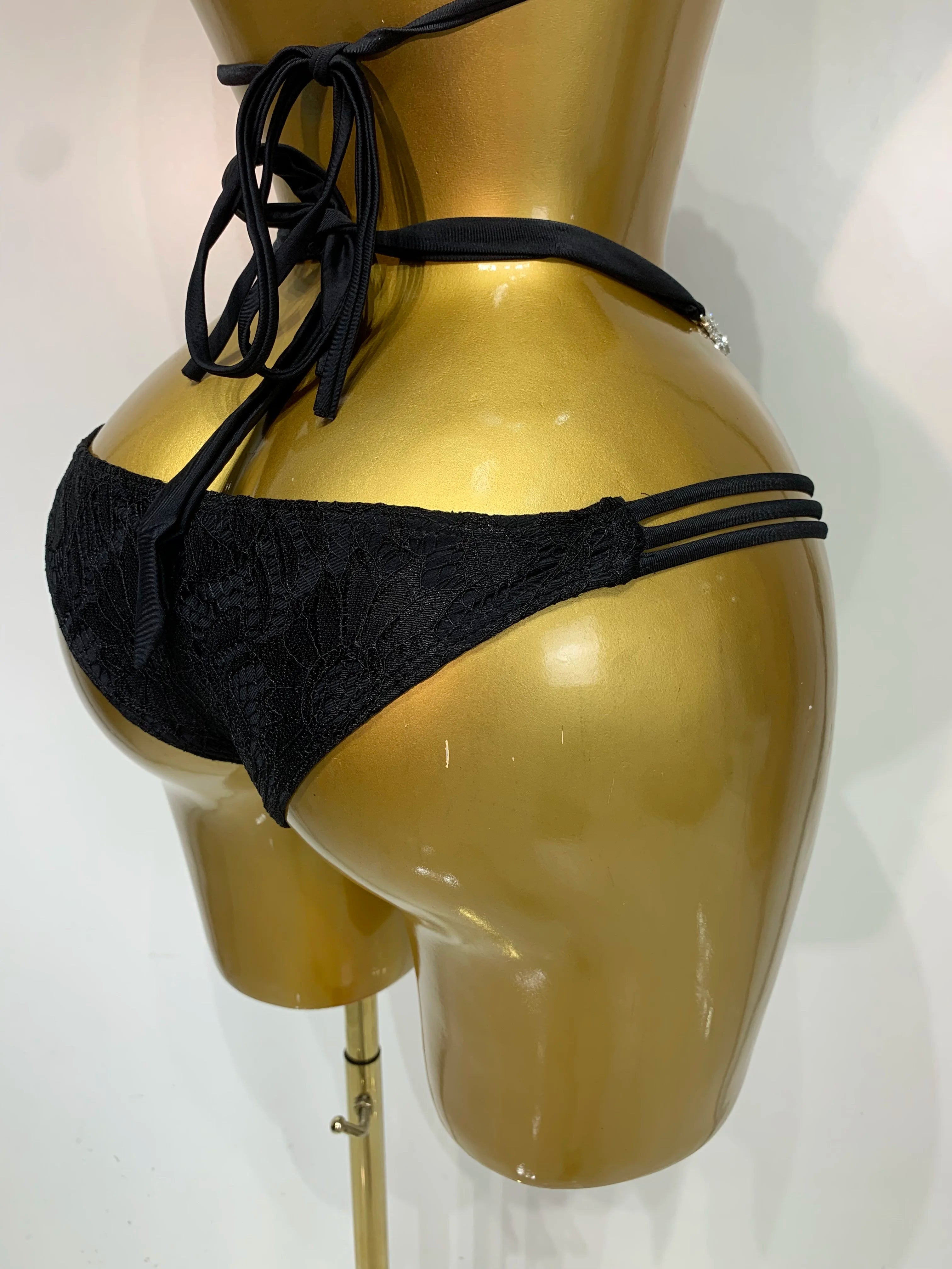 Crystal Diamond Bikini Two-Piece Set Sparkle Stage Performance Outfit