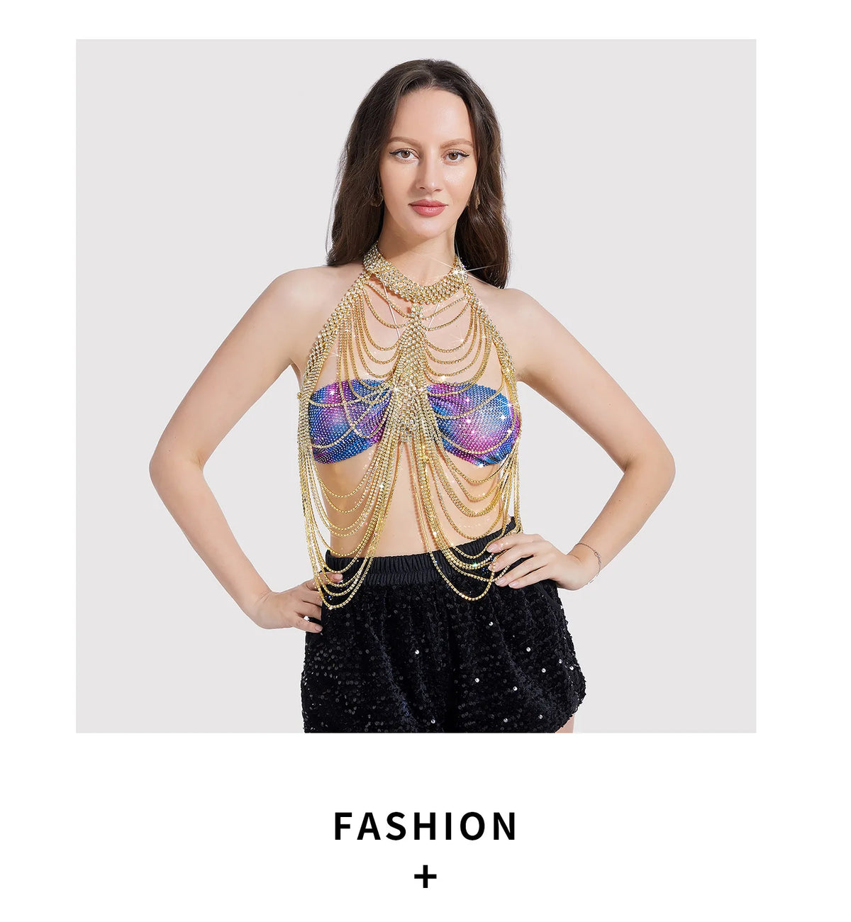 Openwork Metal Costume Body Chain
