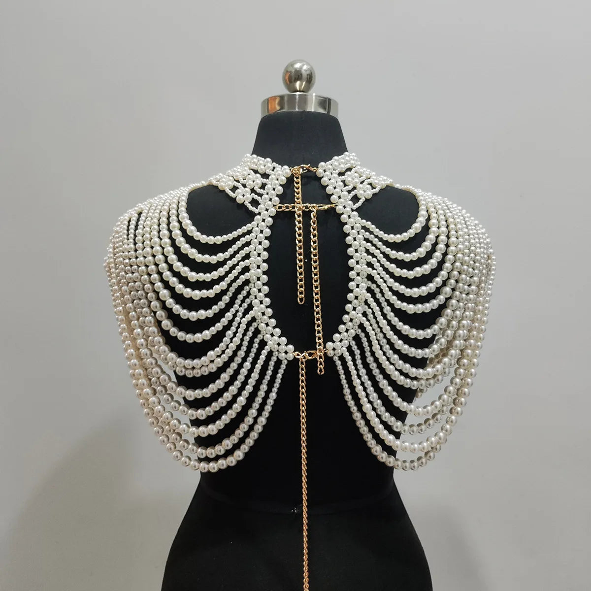 Pearl-Look Tassel Bra Body Chain