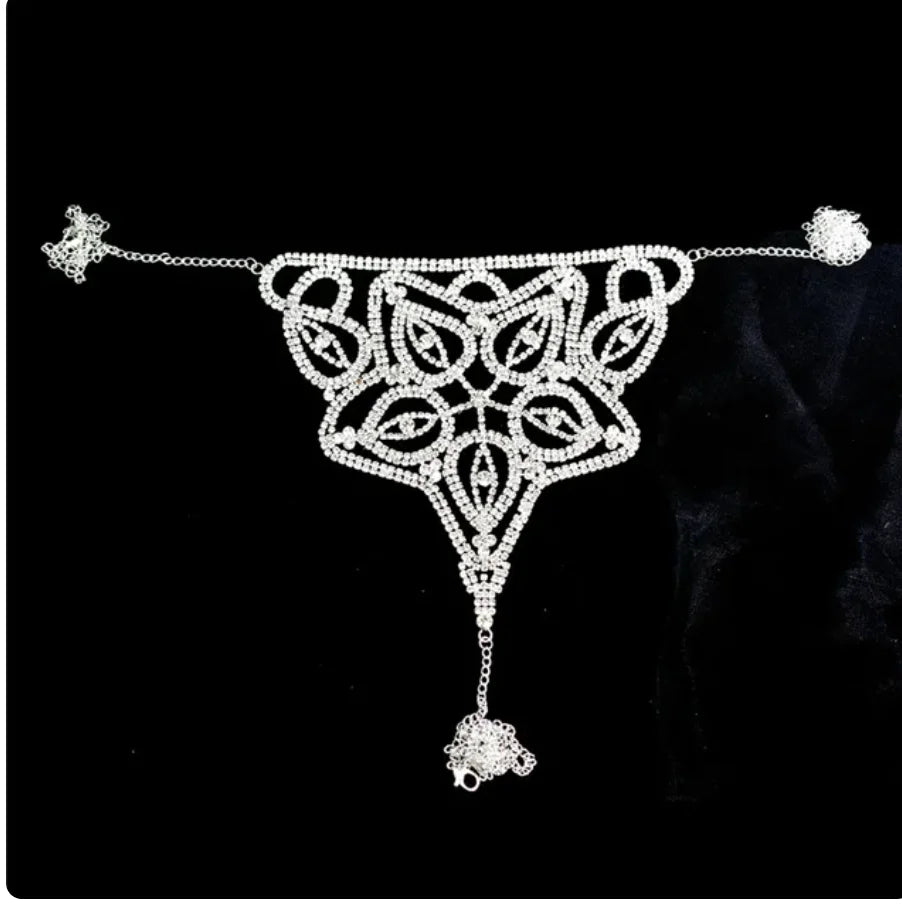 Rhinestone Bra & Thong Body Jewelry