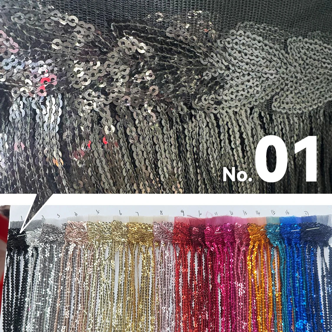 Premium Sequin Fringe Trim (20CM)