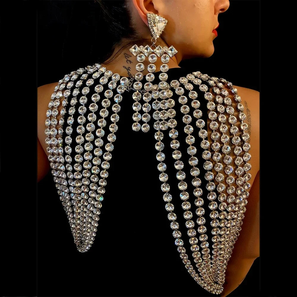 Rhinestone Bra Chain & Bracelet Jewelry