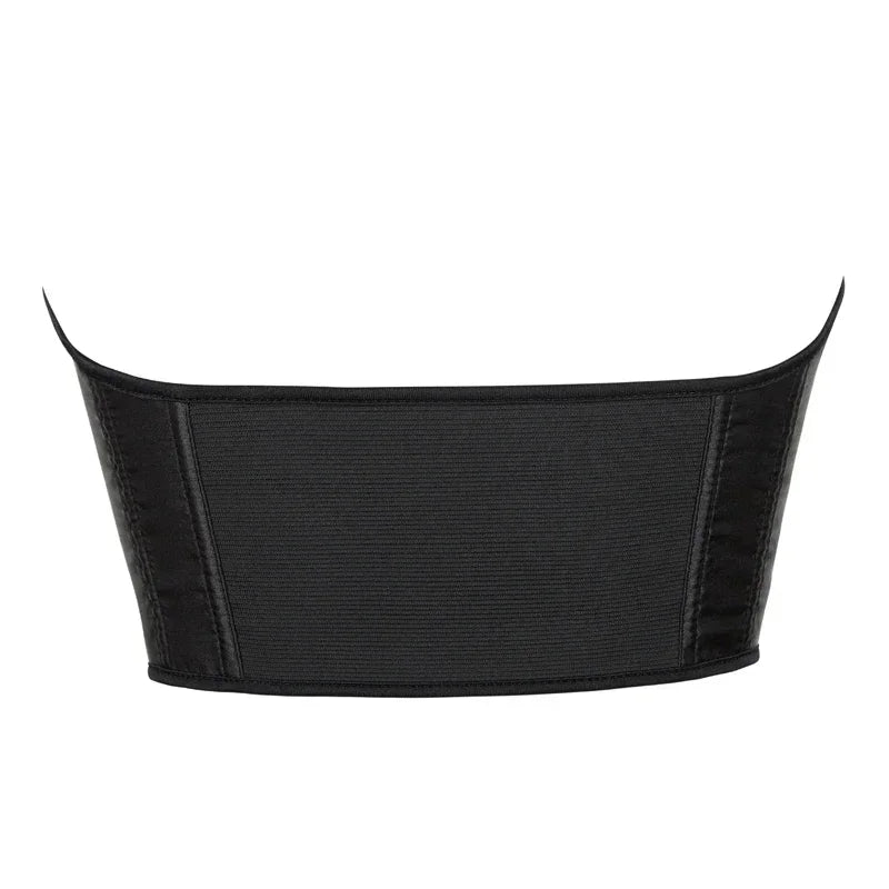 Gothic Underbust Corset Top Strapped Curve Shaper Punk Slimming Waist Belt