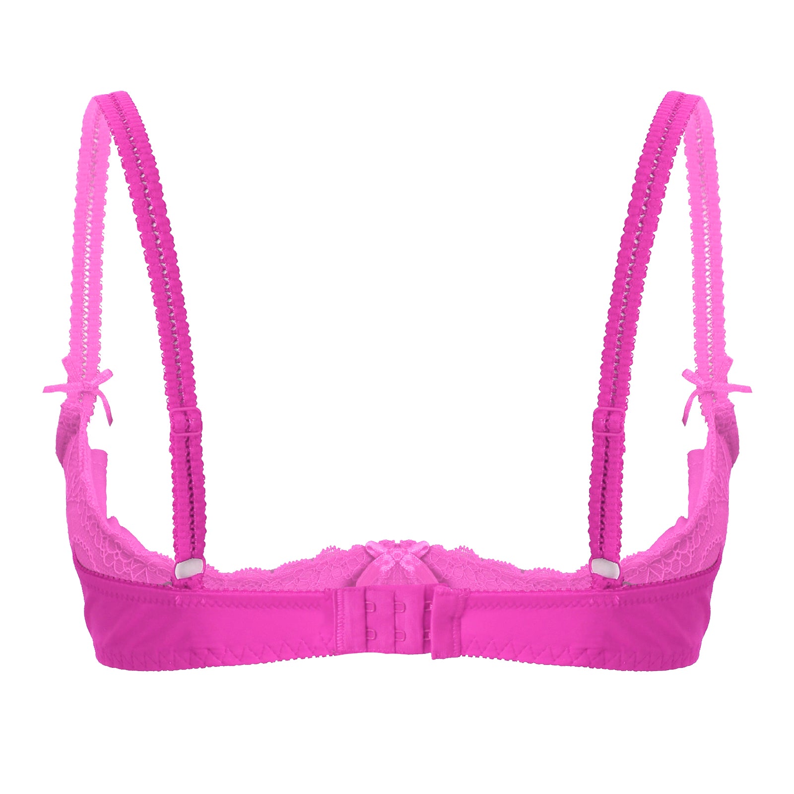 Lace Underwire Half-Cup Push-Up Bra
