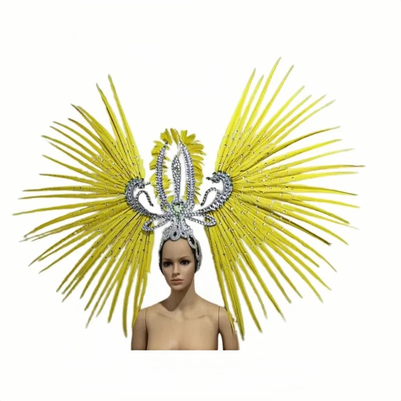 The Stardust Tropicana Samba Crown – Feather & Rhinestone Stage Headdress