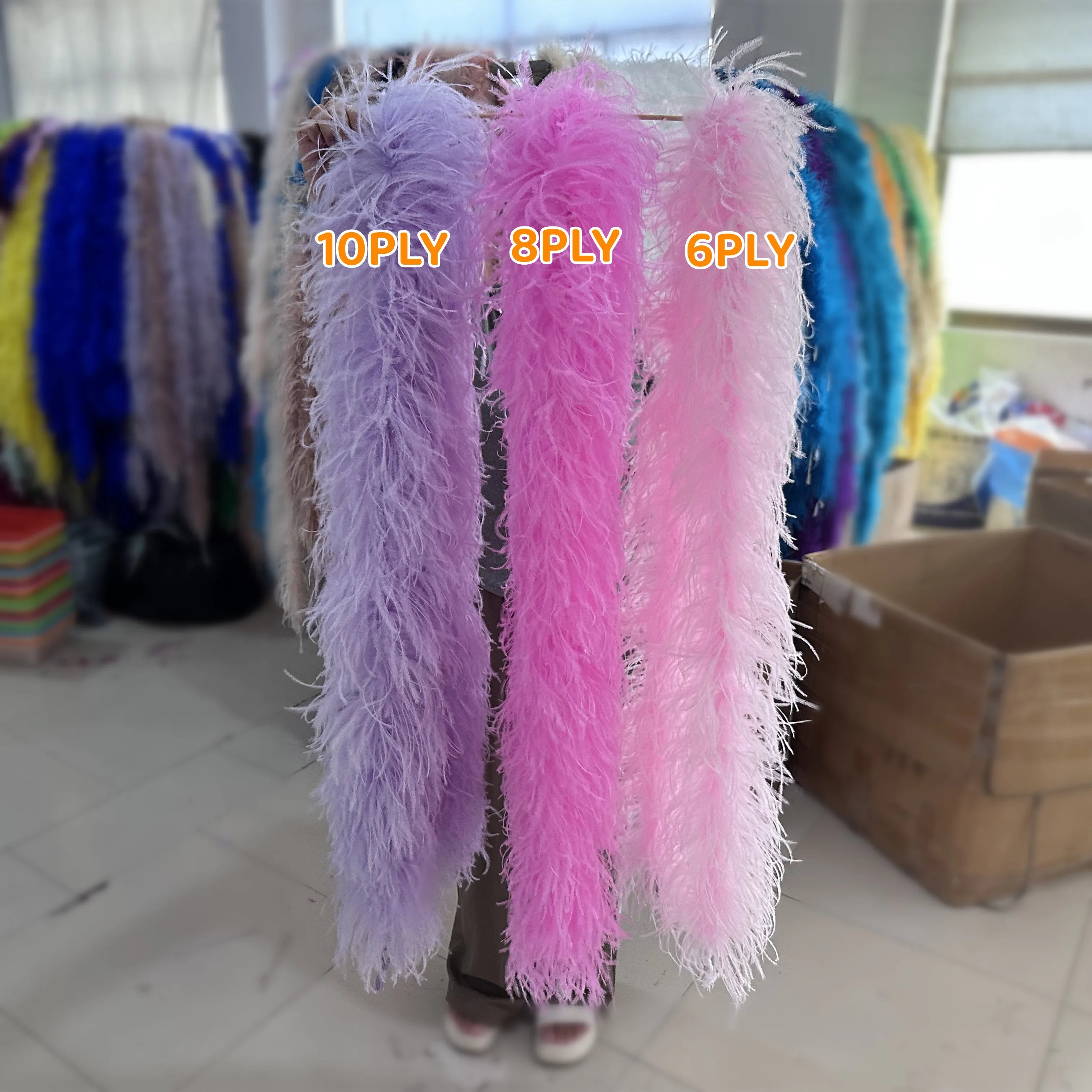 Multi-Ply Ostrich Feather Scarf Boa (2 Meters)