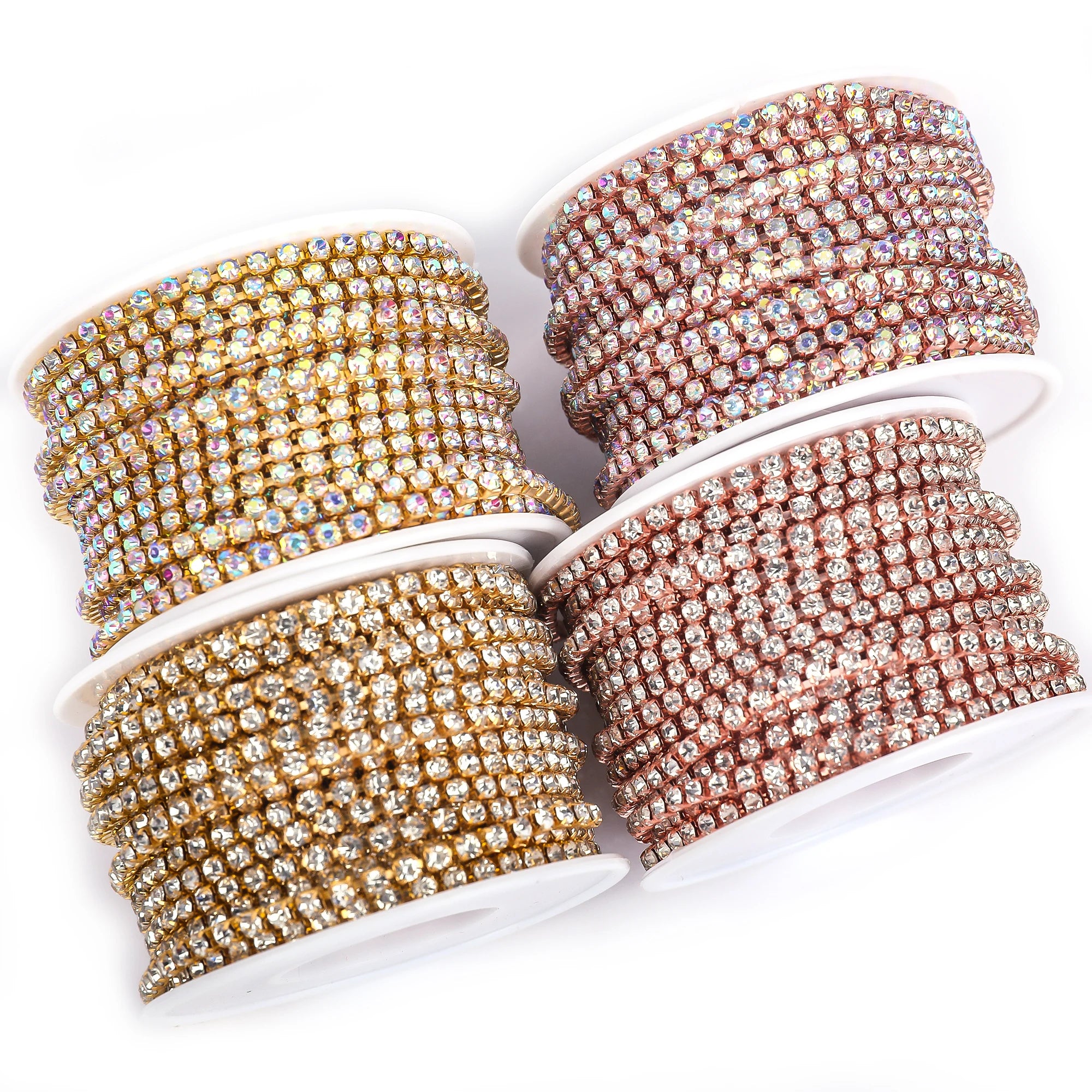 The Stardust Sparkle Cascade – Premium AAAA Glass Crystal Dense Rhinestone Cup Chain Trim