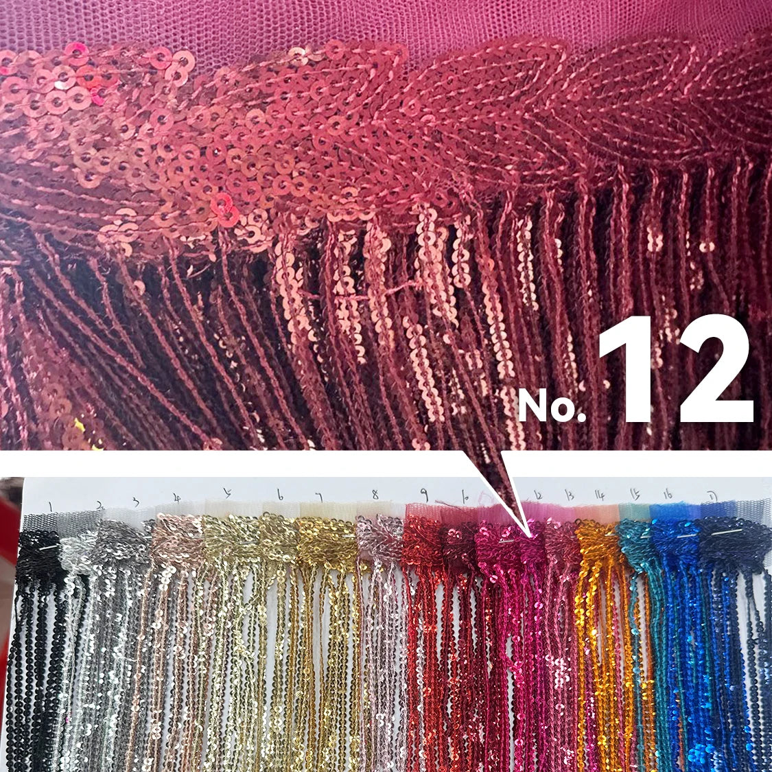 Premium Sequin Fringe Trim (20CM)