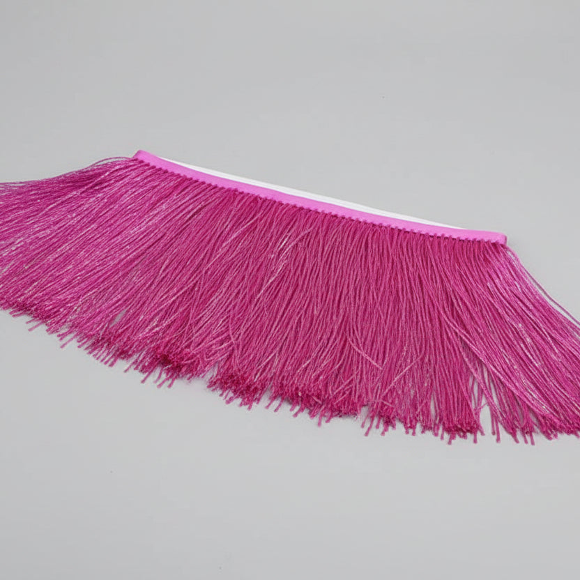 Long Glass Rhinestone Beaded Fringe Trim