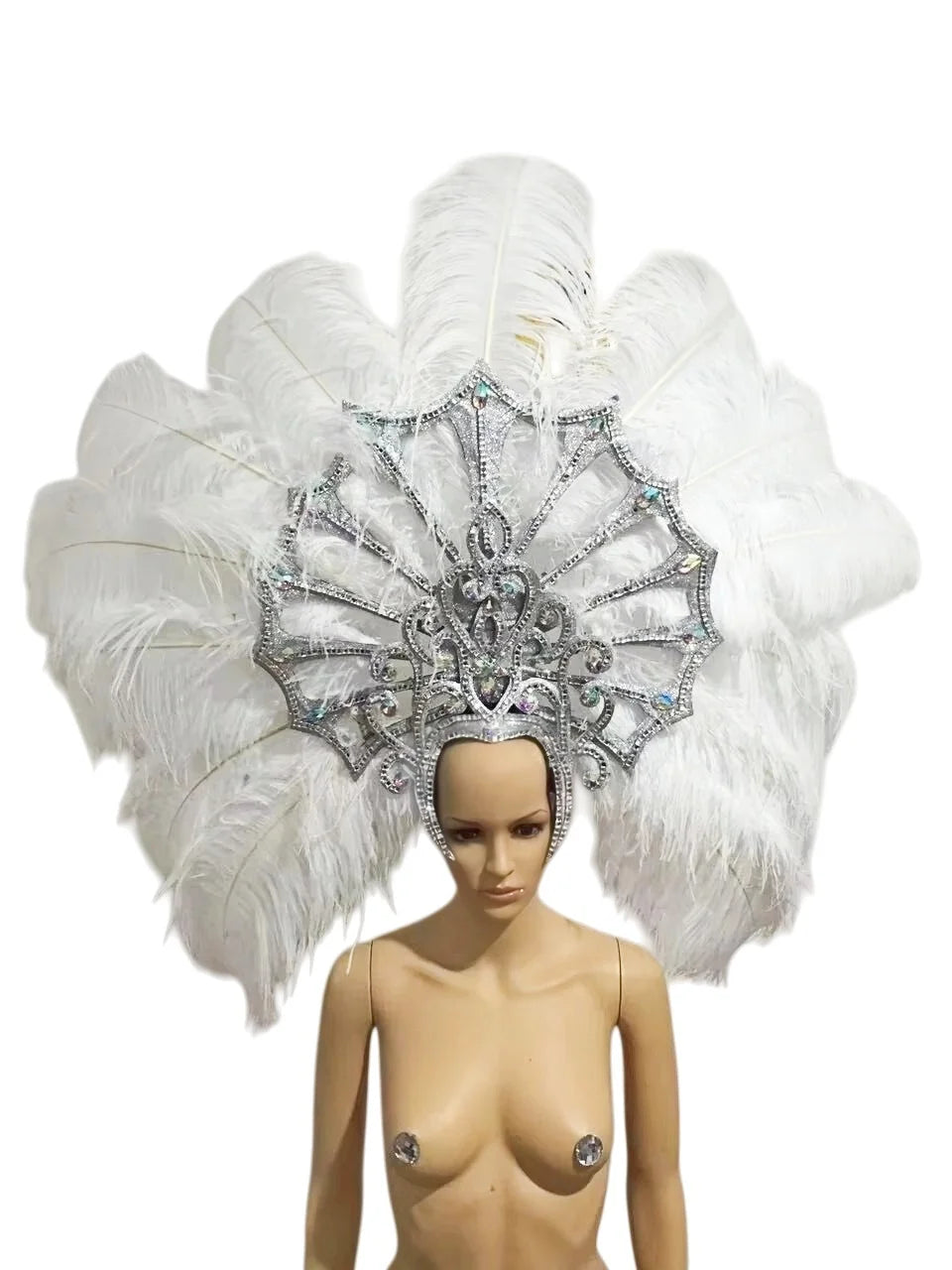 FASHIONABLE AND EXQUISITE HEADDRESS FEATHERS SAMBA DANCE CARNIVAL HALLOWEEN PARTY LATIN DANCE BAR PERFORMANCE HAT MASQUERADE