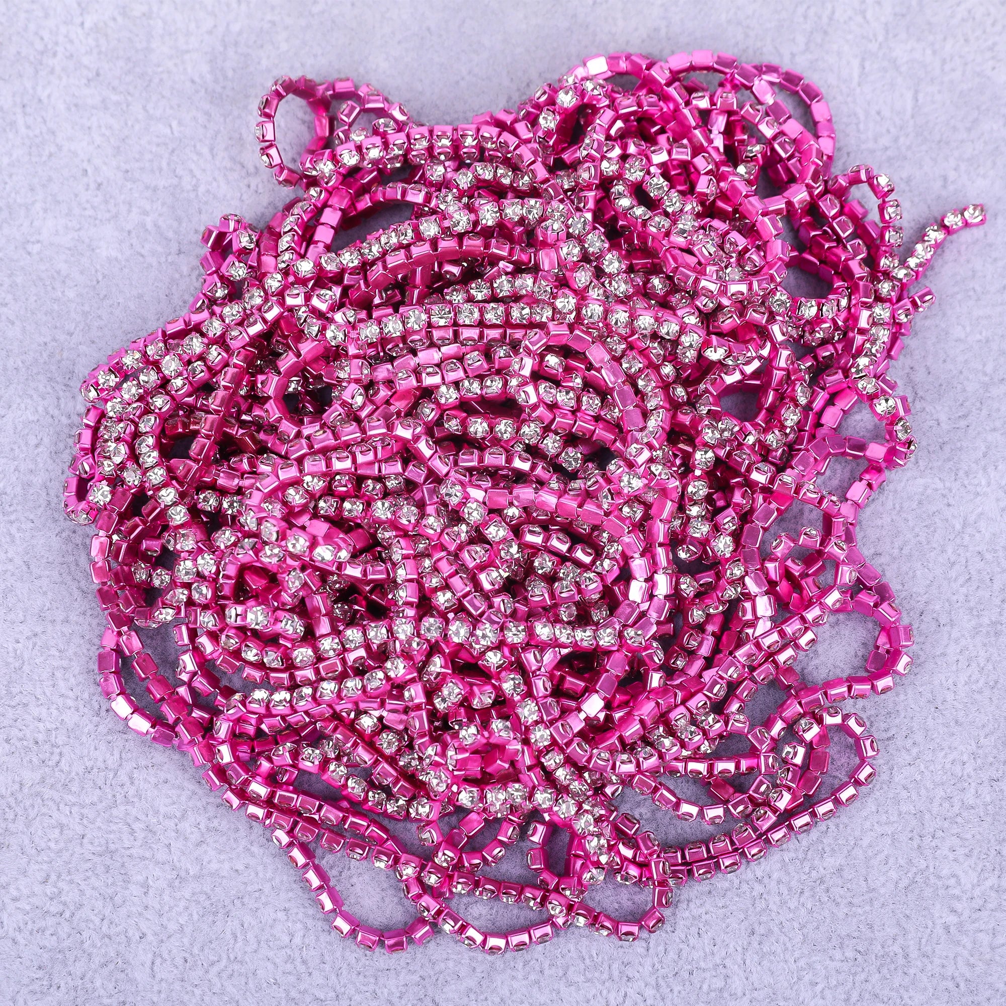 The Stardust Sparkle Cascade – Premium AAAA Glass Crystal Dense Rhinestone Cup Chain Trim