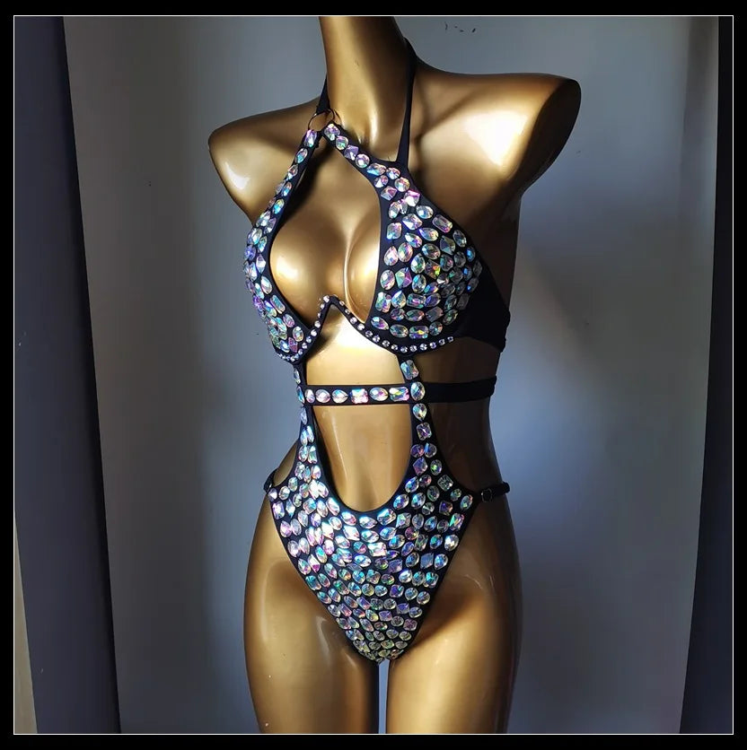 Black One-Piece Costume Body Jewelry