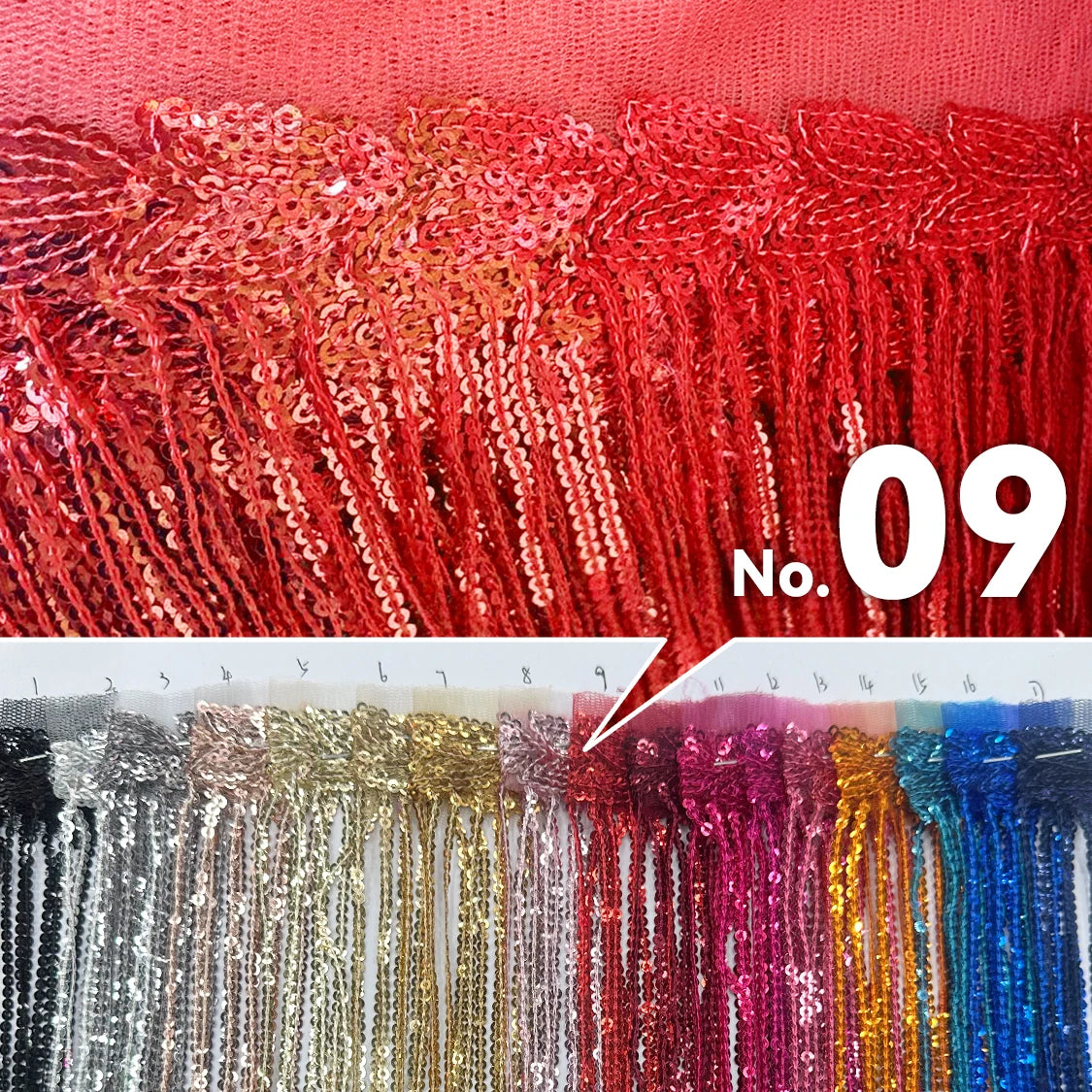 Premium Sequin Fringe Trim (20CM)