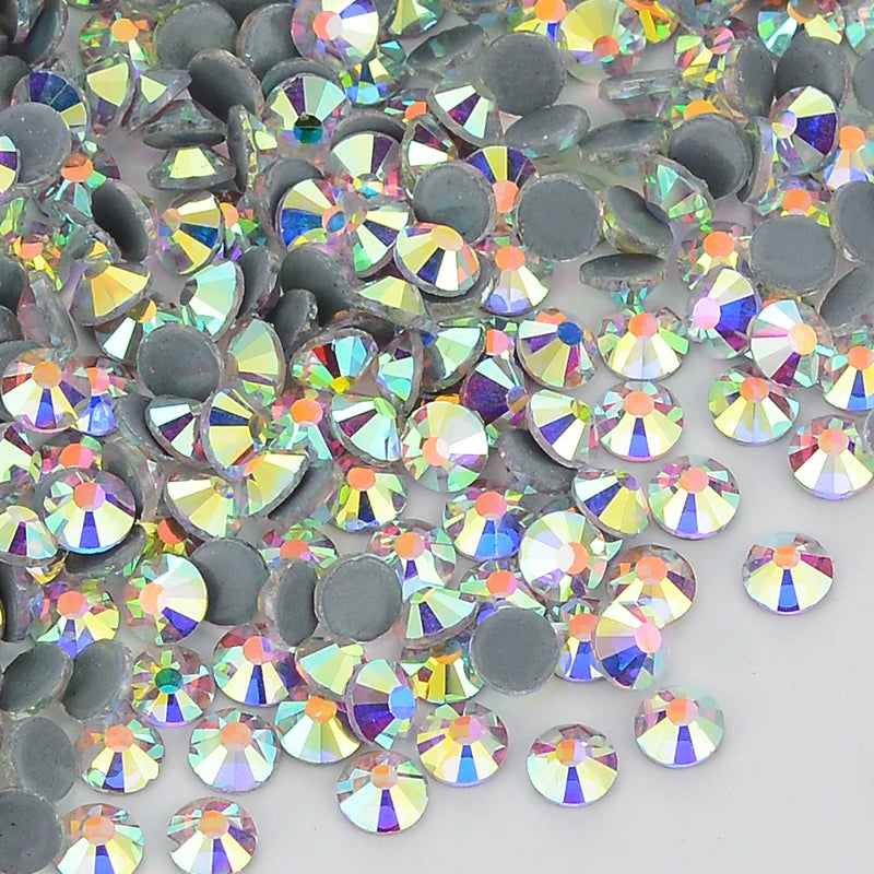 Glass Crystal Hot-Fix Rhinestones Flatback Strass Stones SS6-SS30 Bulk Pack