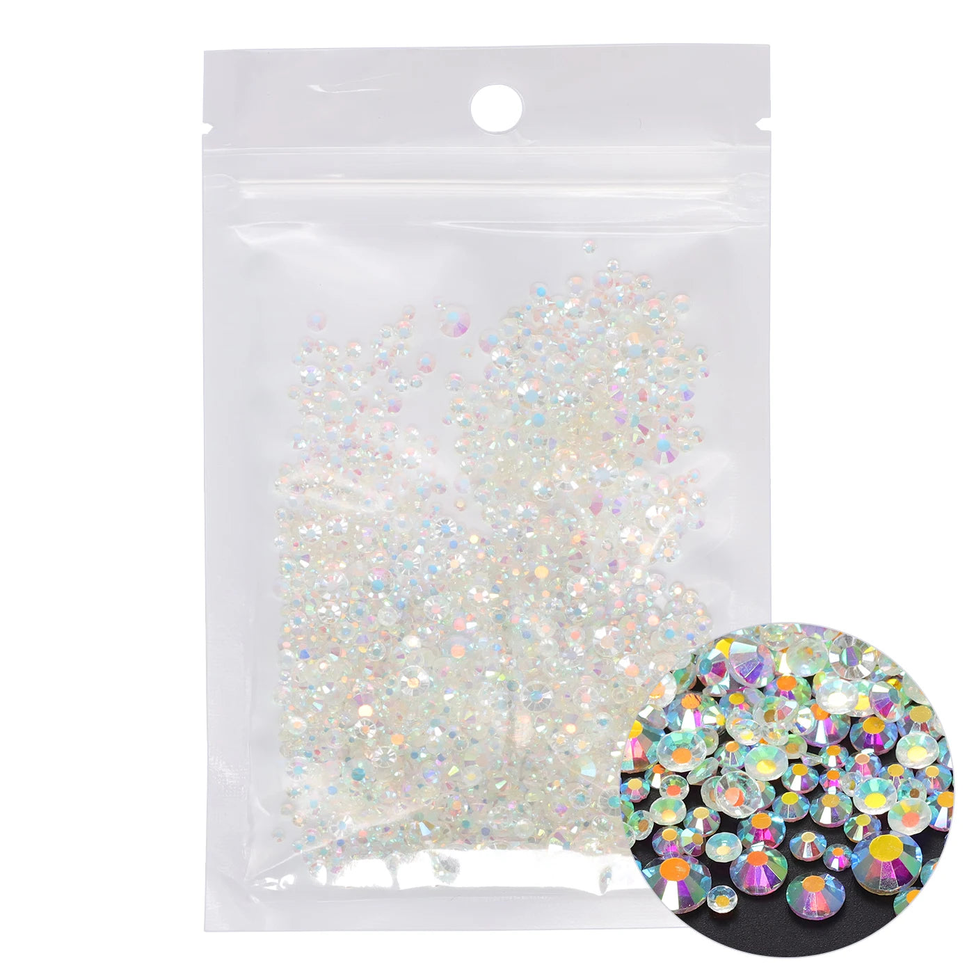 1440PCS SS3-SS20 Mix Size Non-Hotfix Glass FlatBack Rhinestones