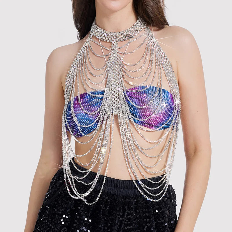Openwork Metal Costume Body Chain